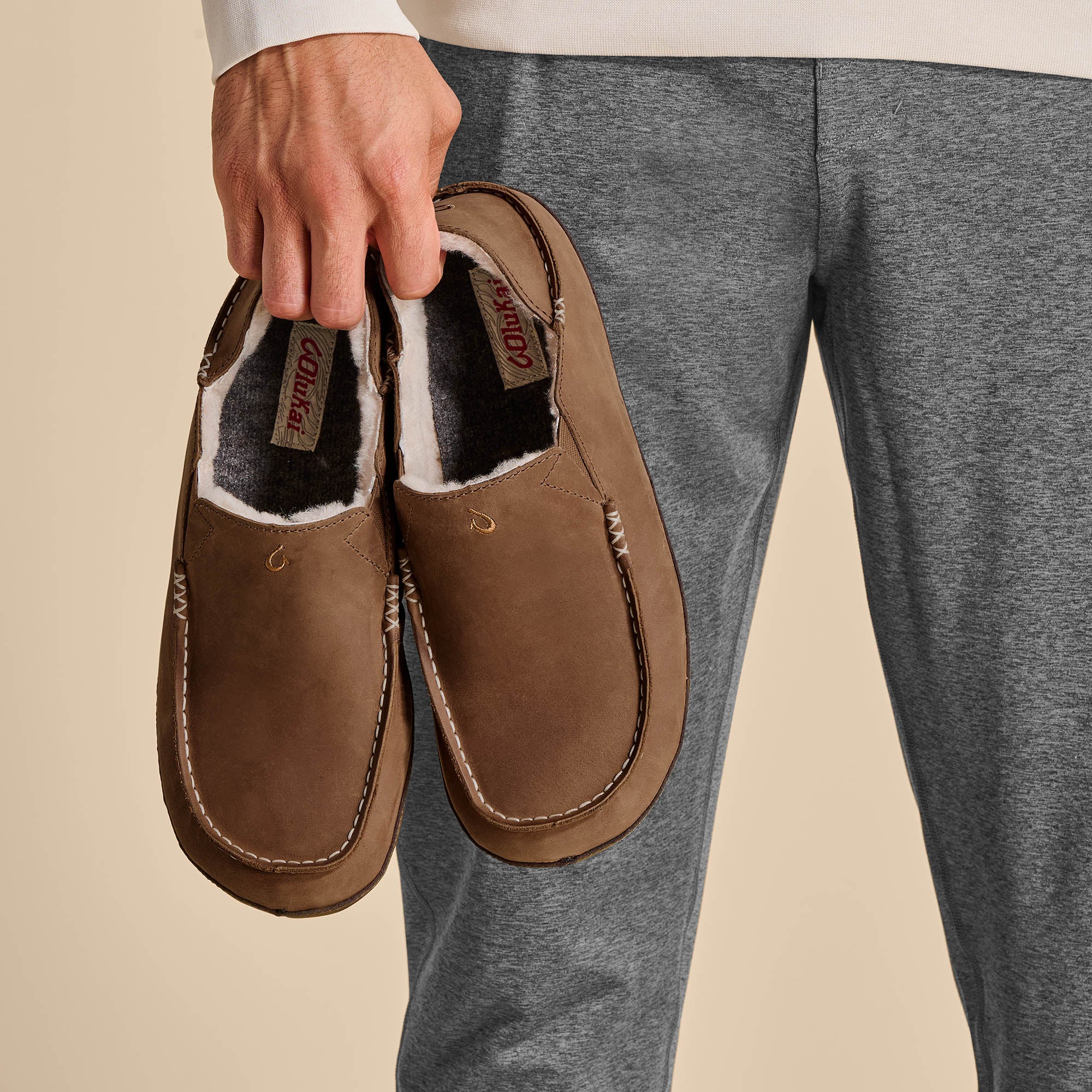Comfortable MoloÄ Slippers in Toffee & Dark Wood Colors - Cozy House Shoes for Indoor Relaxation & Lounge Wear