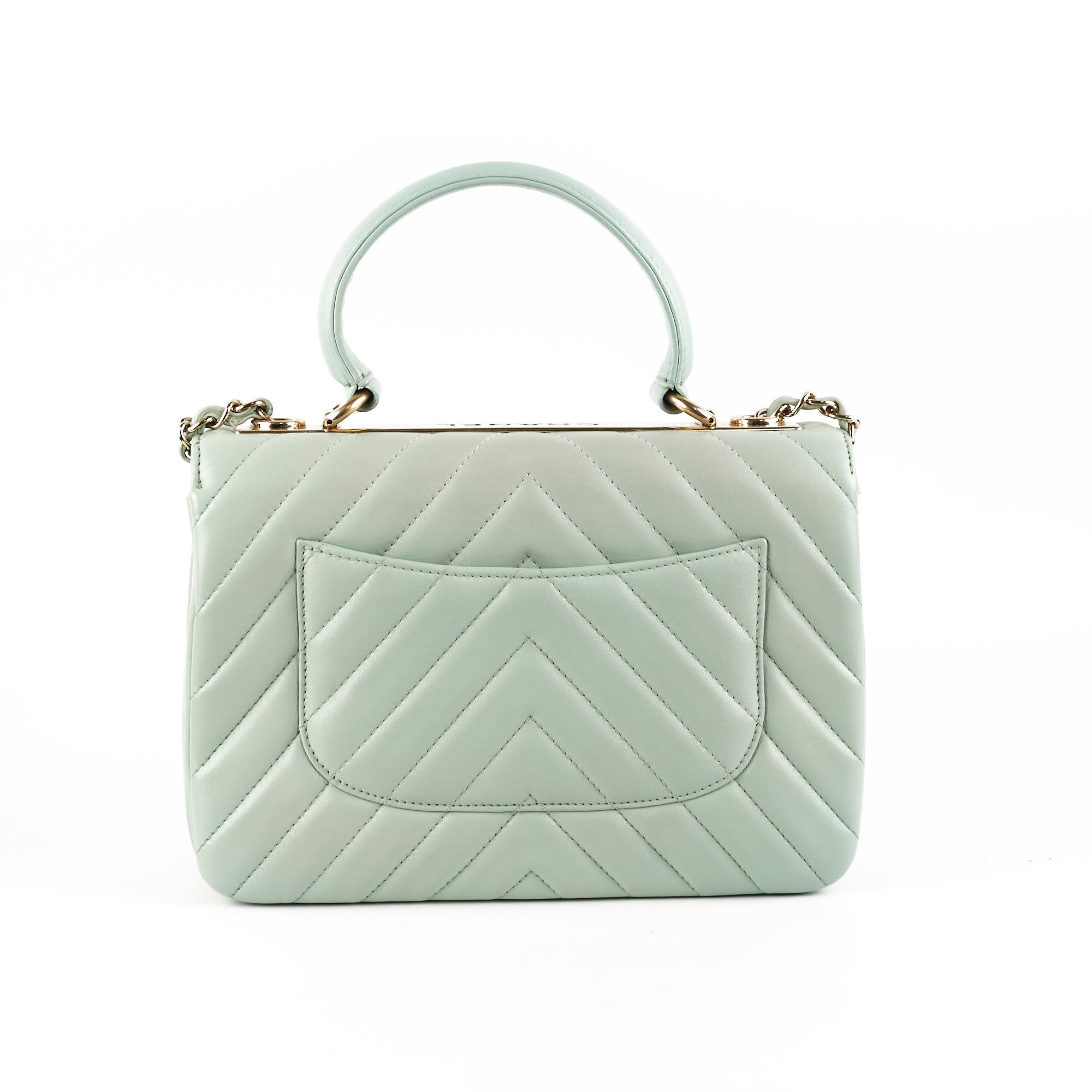 Chanel Trendy CC Chevron Light Green Aqua 25 Series Crossbody Bag - Luxury Designer Handbag for Women, Perfect for Parties, Dating & Special Occasions