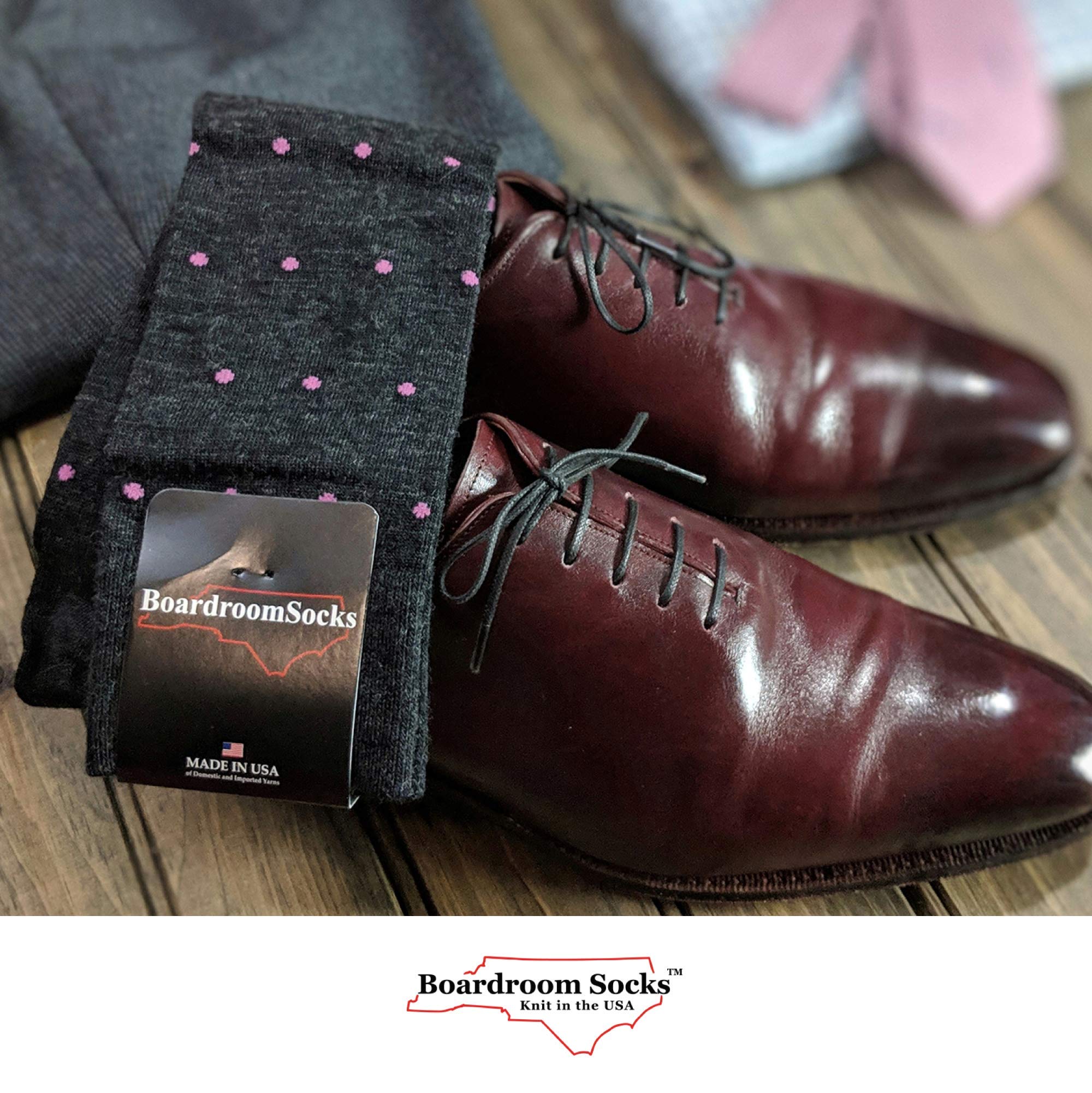 Premium Merino Wool Over-the-Calf Dress Socks for Men - Breathable, Comfortable & Stylish Patterned Socks - Perfect for Business, Office & Formal Occasions