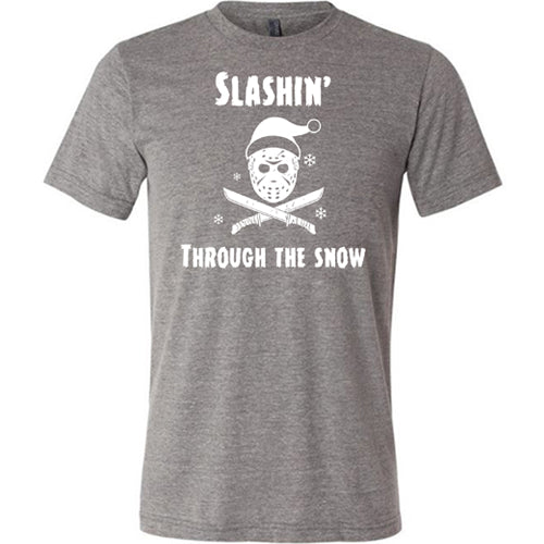 Unisex Slashin Through The Snow Graphic T-Shirt - Christmas Holiday Sweatshirt for Winter Parties & Family Gatherings