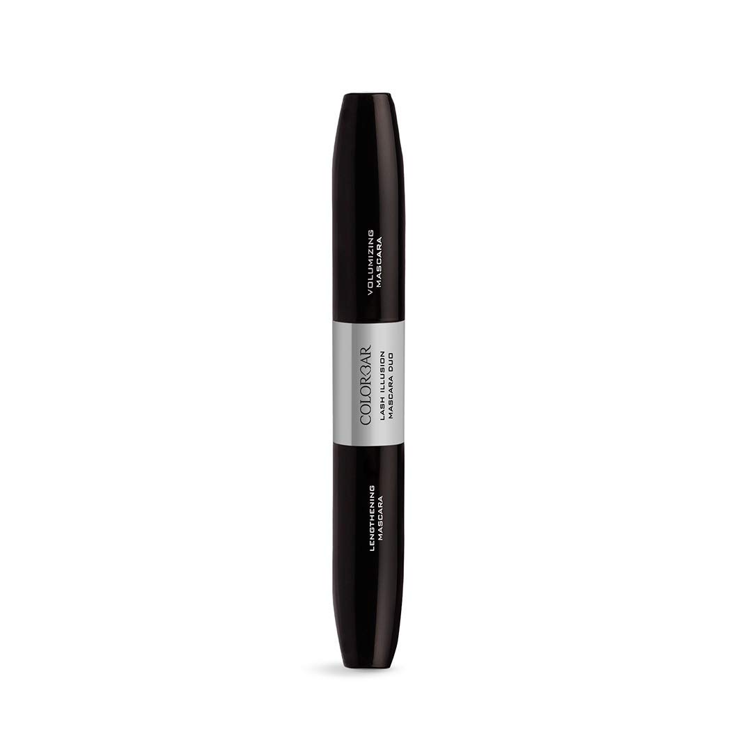 Colorbar Duo Mascara Carbon Black 4ml - Lengthening Volumizing Waterproof Smudge Proof Mascara for Lashes | Perfect for Day to Night Makeup, Parties & Special Occasions