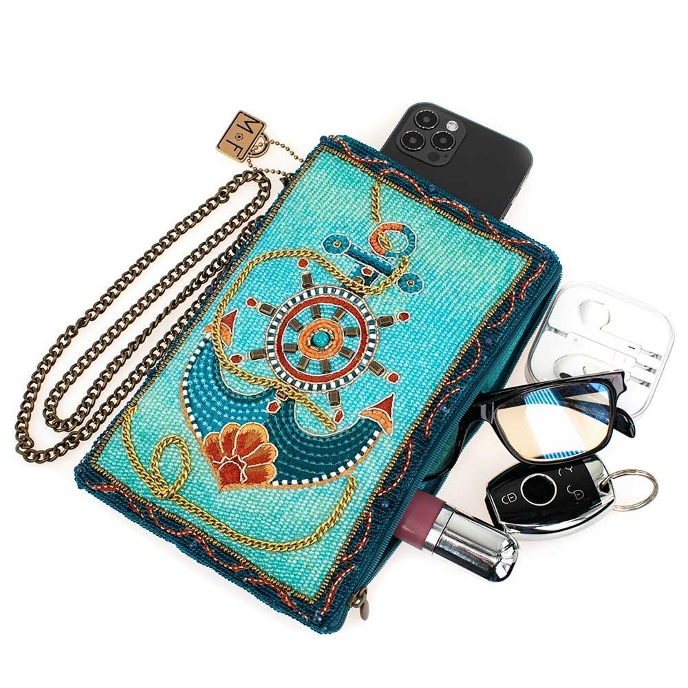 Stylish Mary Frances Anchors Away Mini Crossbody Bag - Perfect for Travel, Shopping & Everyday Use