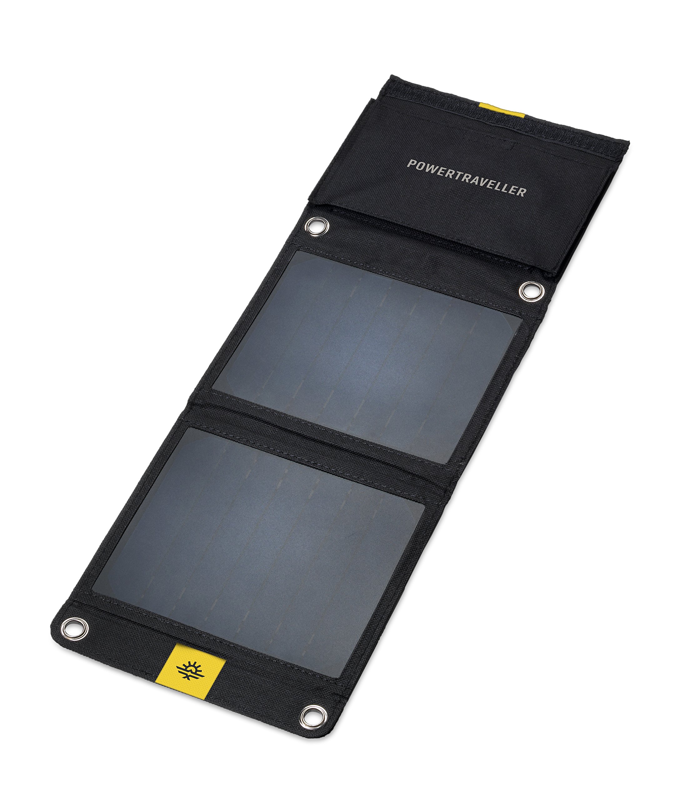 Powertraveller Falcon 7: 7W Portable Folding Solar Panel Charger with 5V USB Output | Water-Resistant & Durable Design | Perfect for Outdoor Adventures, Camping, Hiking & Emergency Power | Charges Smartphones, SAT Phones, Action Cameras, GPS, Smartwatches & More