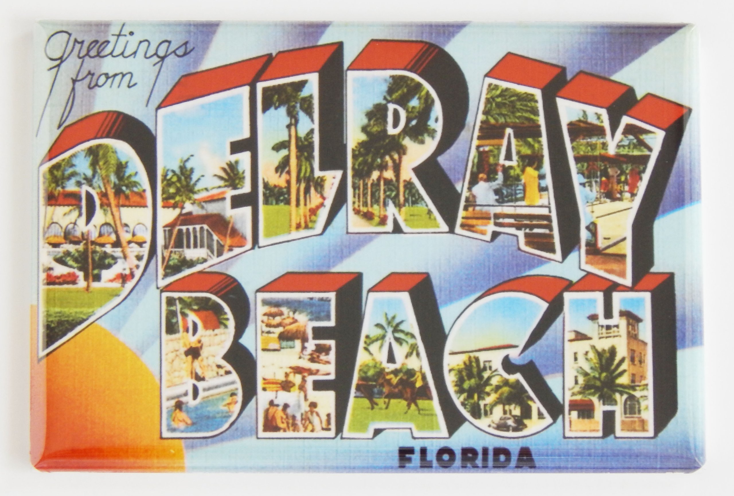 Delray Beach Florida Souvenir Fridge Magnet - 2 x 3 Inches - Perfect for Refrigerators, Lockers & Office Decor - Florida Gifts & Travel Memorabilia