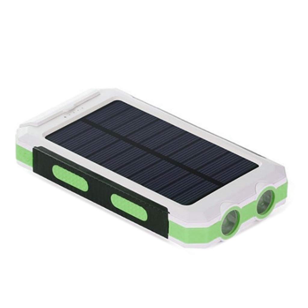 Kingjinglo 20000mAh Solar Power Bank - Waterproof Portable Charger with Dual LED Flashlights & Compass | Solar Panel Charger for iPhone, Android Phones, Tablets & USB Devices | Perfect for Camping, Hiking & Emergency Power Outages