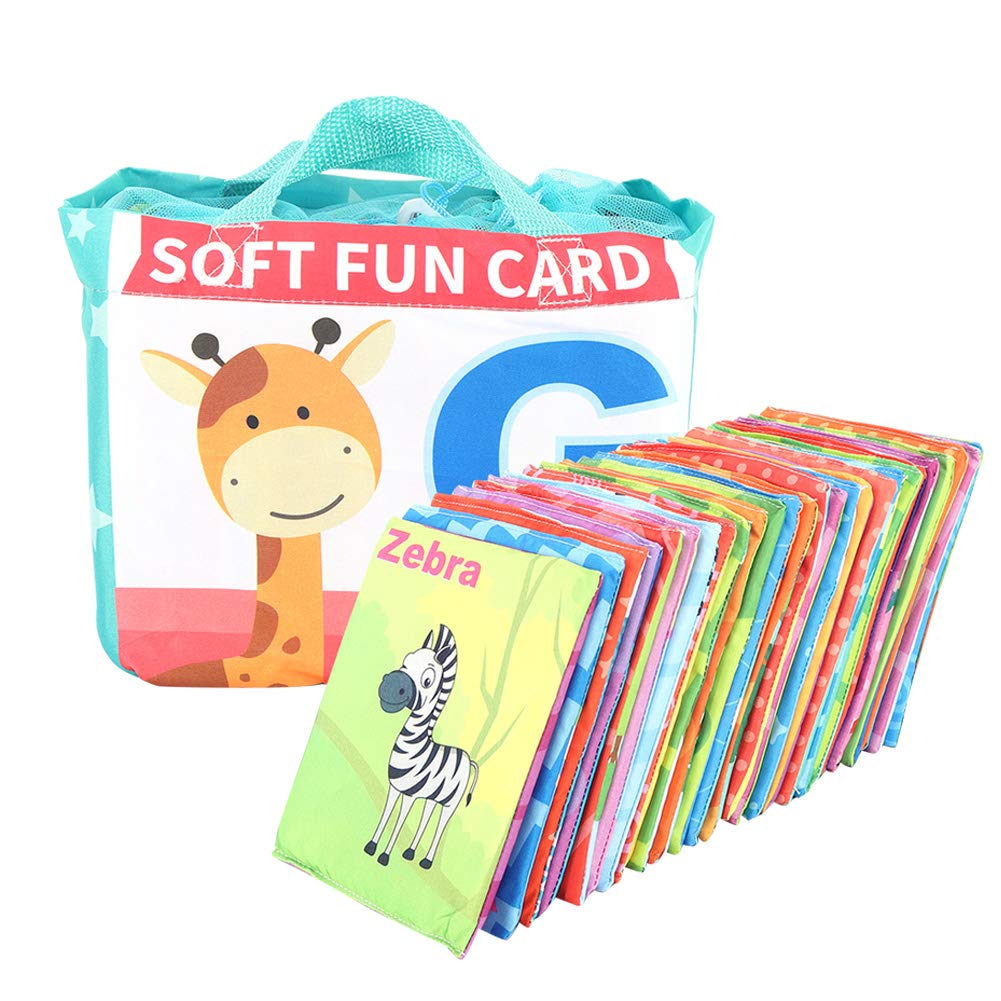 Zerodis 26pcs ABC Flash Cards for Kids - Zoo Theme Alphabet Learning Toy for Toddlers & Preschoolers - Montessori Educational Gift for Boys & Girls