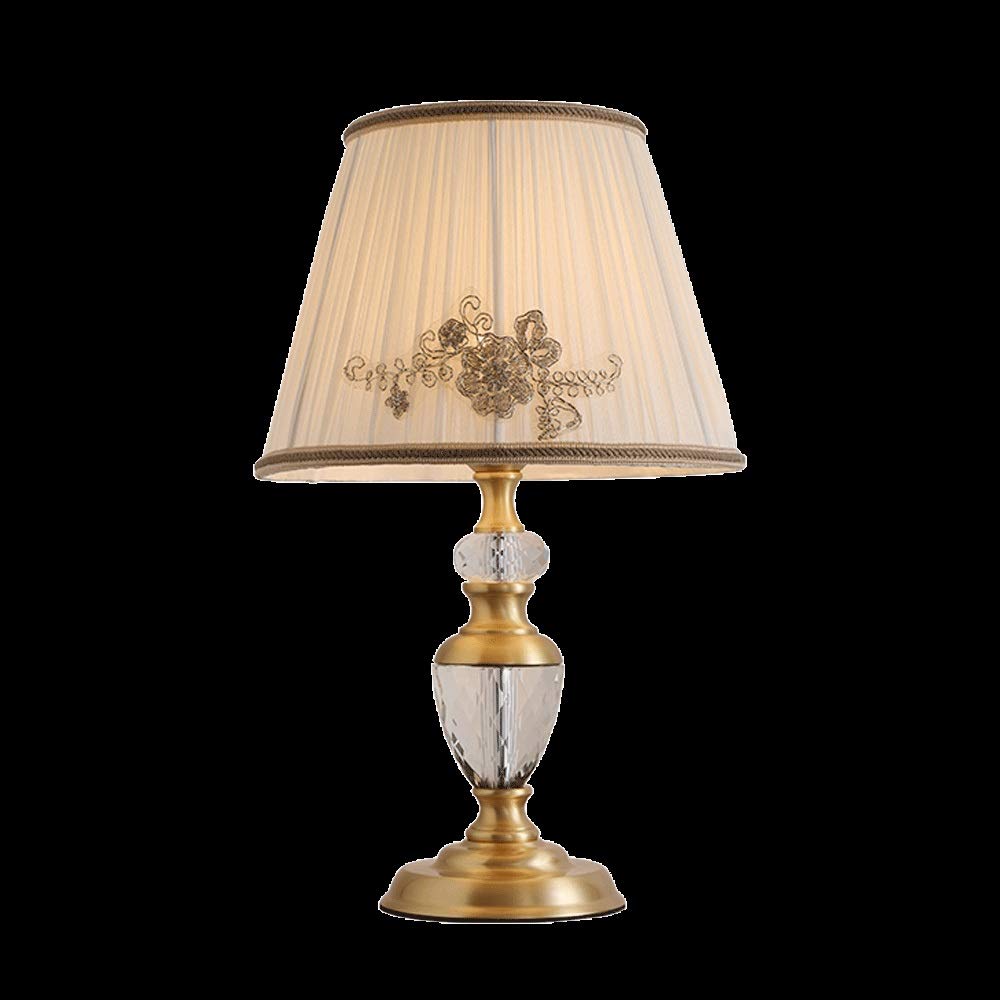 All-Copper Crystal Table Lamp - Luxury Bedside & Hotel Decor, 110-240V Compatible, Thanksgiving Gift, AA+ Quality, Perfect for Home, Office, and Living Room Ambiance