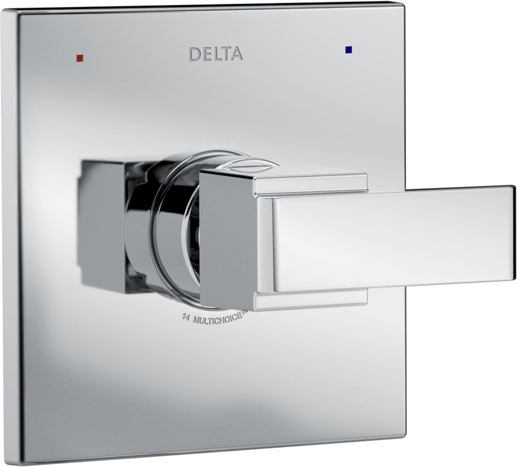 Ara 14 Series Single-Function Shower Handle Valve Trim Kit with Vero Shower Flange - Chrome Finish T14067 for Bathtub and Shower (Valve Not Included) | Perfect for Bathroom Renovation and Modern Home Upgrade