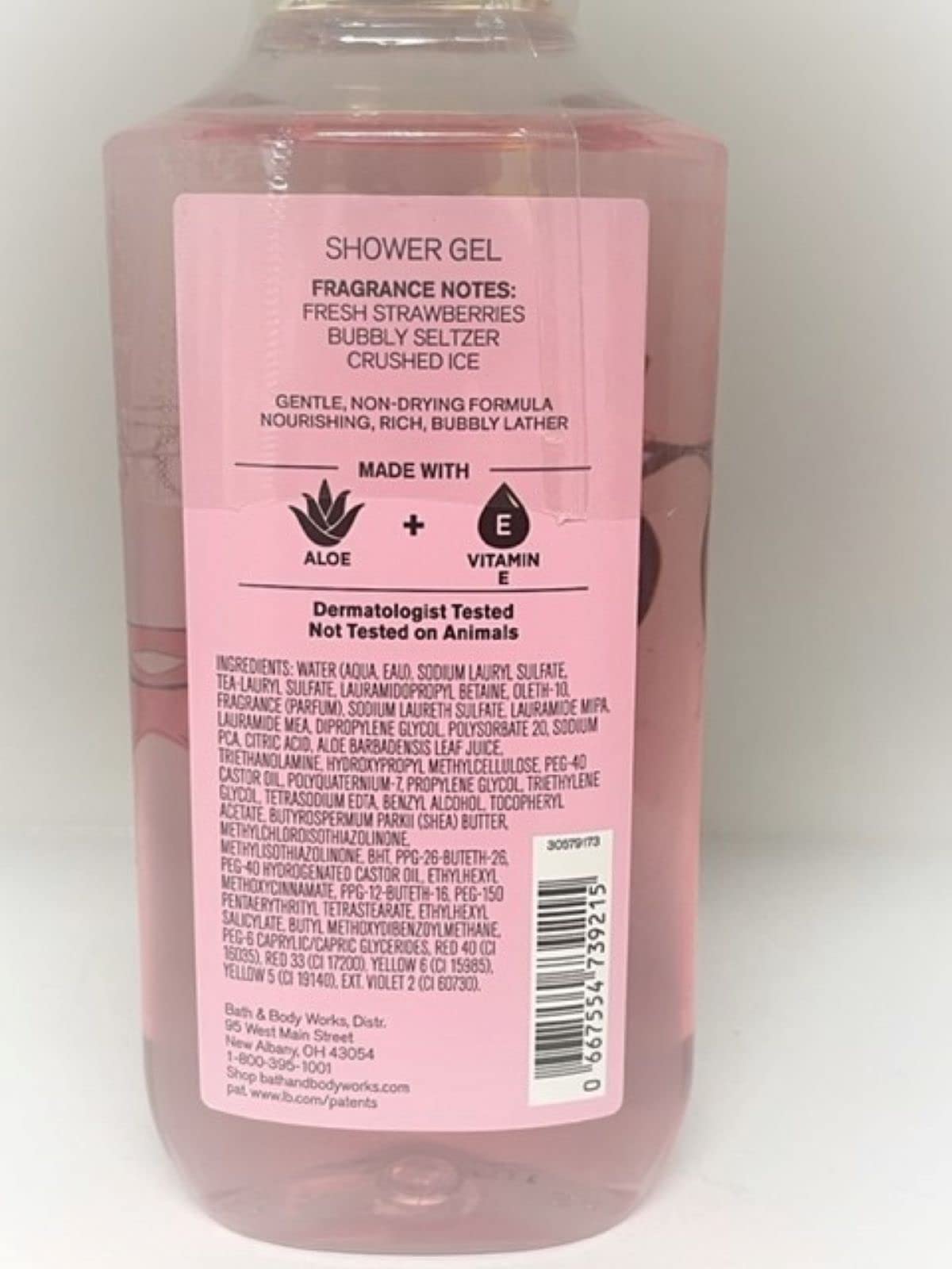 Bath and Body Works Strawberry Soda Shower Gel & Body Wash - 10 oz Full Size for Women & Men - Refreshing Scent for Daily Shower & Bath Routine