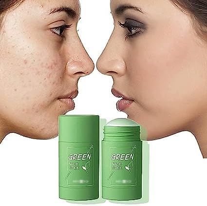 Original Green Tea Stick Mask for Acne-Prone Skin - Anti-Acne Deep Cleansing Solid Face Mask (40g) - Perfect for Travel & On-the-Go Skincare Routine