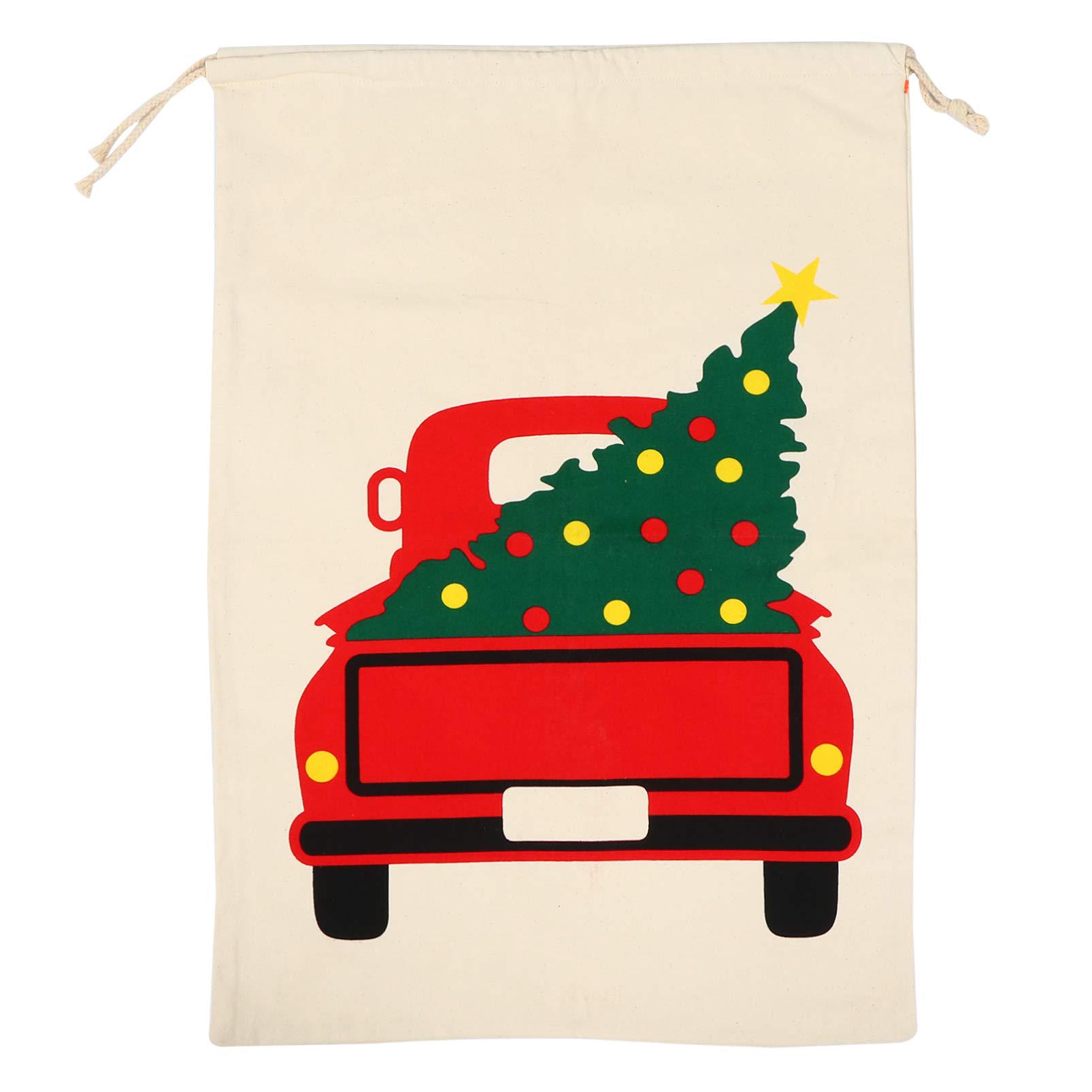 TOYANDONA Christmas Drawstring Gift Bags - 5 Pack Fabric Party Favor Pouches for Holiday Presents, Winter Celebrations & New Year Gifts | Perfect for Secret Santa, Stocking Stuffers & Festive Gift Wrapping