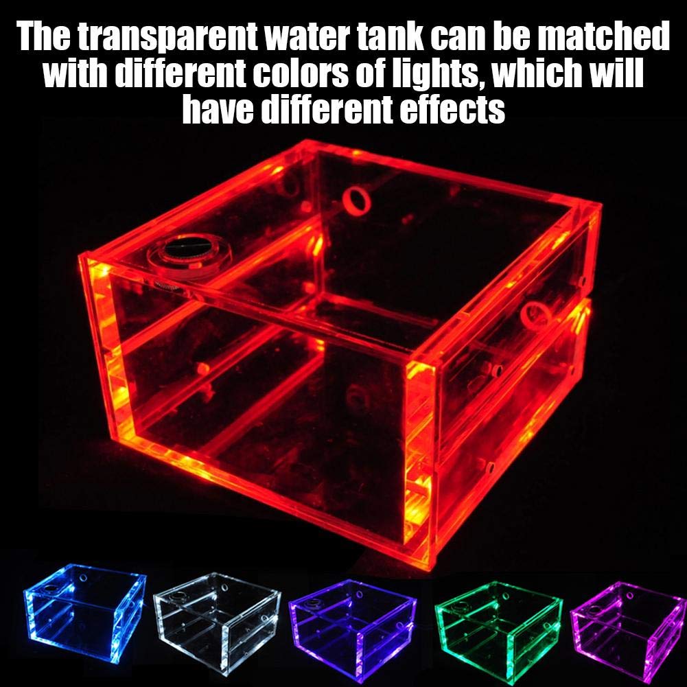 1.25L Transparent Acrylic PC CPU Water Cooling Block with Reservoir - High Performance Radiator for Custom Liquid Cooling PC Builds - Ideal for Gaming Rigs, Workstations, and Overclocking Systems