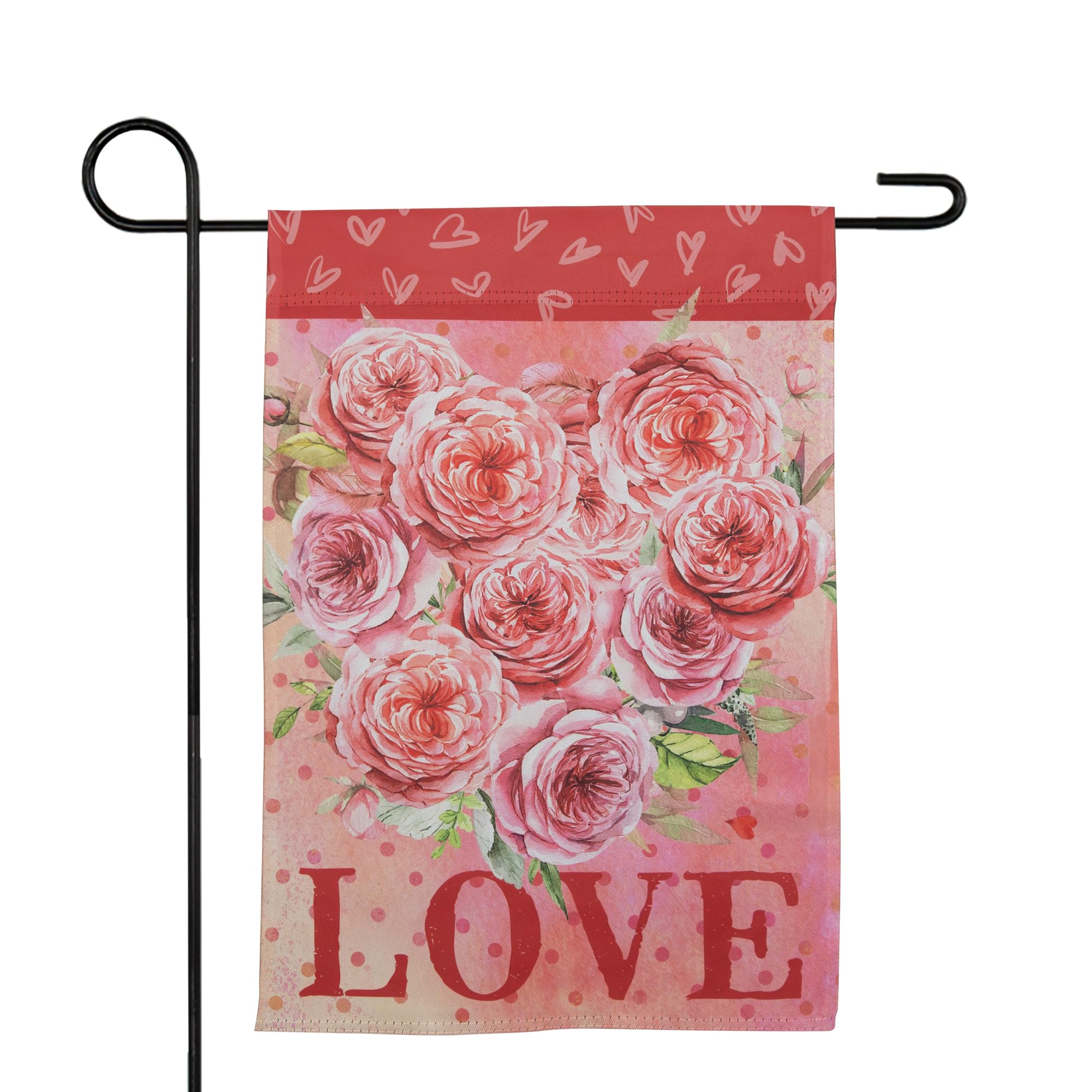 Northlight Love Rose Bouquet Outdoor Garden Flag 12.5