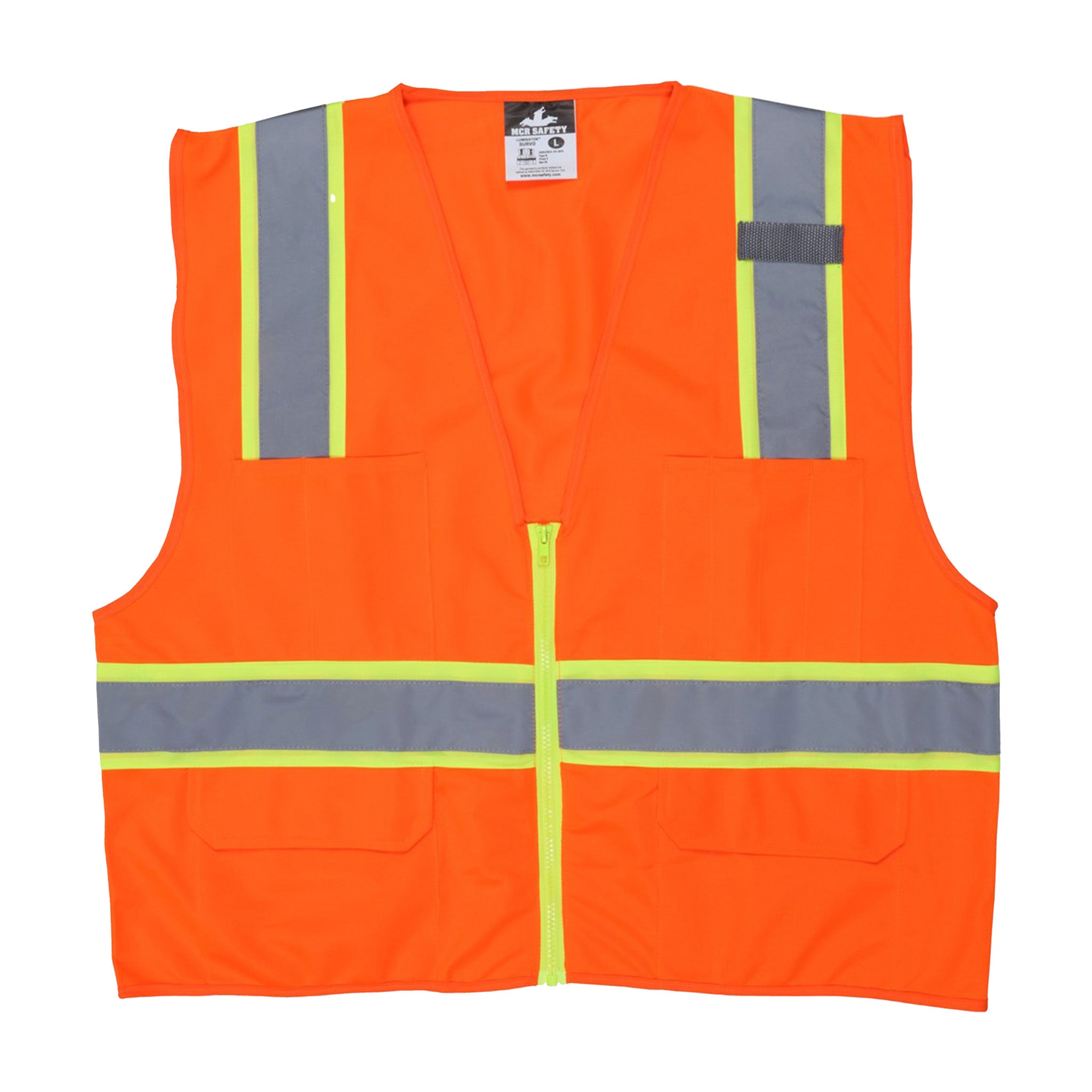 High Visibility Premium Solid Surveyor Safety Vest - Reflective Workwear for Construction, Roadside & Outdoor Safety