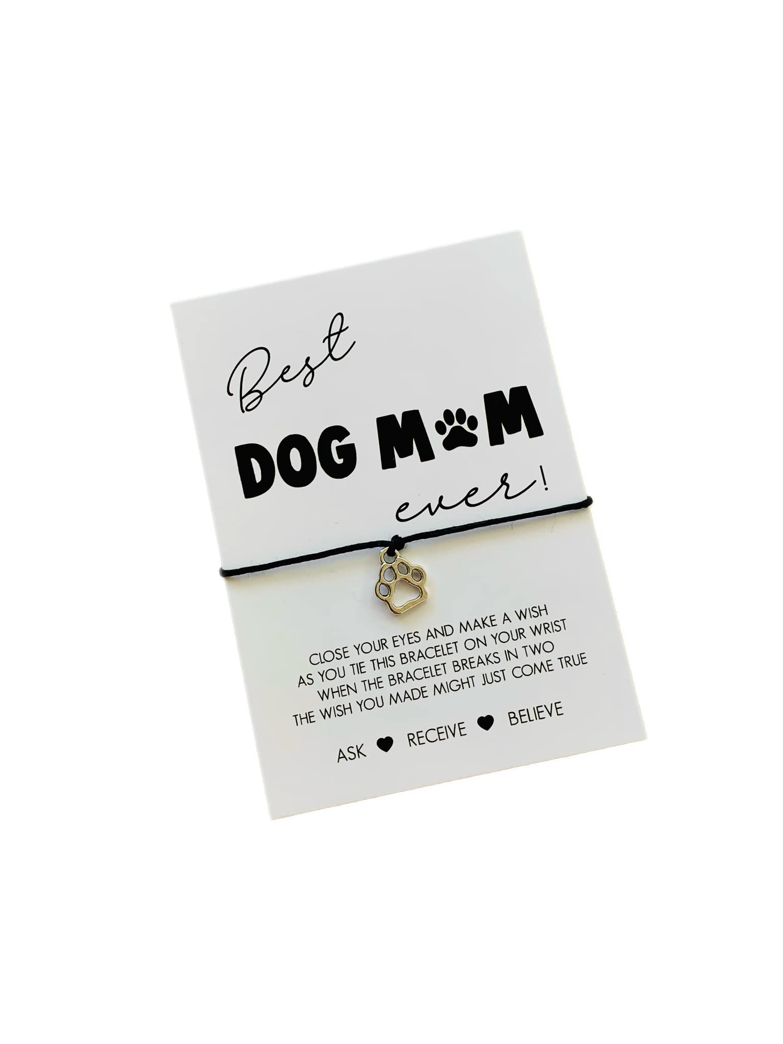 Dog Mom Wish Bracelet - Unique Gift for Dog Lovers - Perfect for Birthdays, Mother's Day & Pet Appreciation