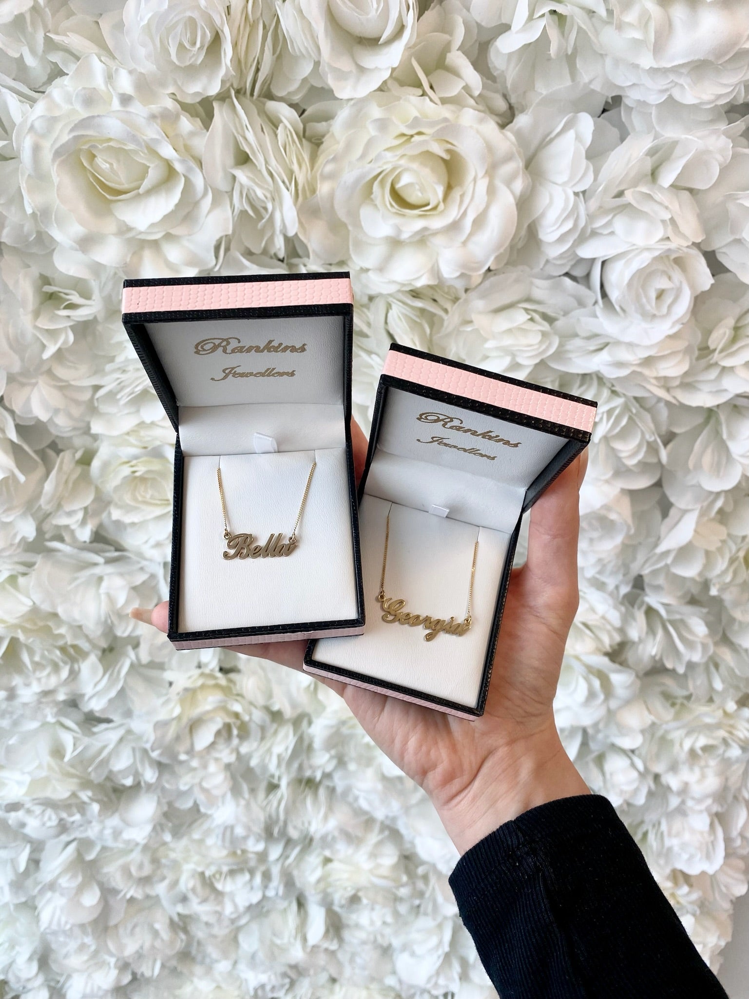 Custom 9ct Gold Nameplate Necklace - Personalized Engraved Name Jewelry for Women - Perfect for Gifts, Anniversaries & Special Occasions