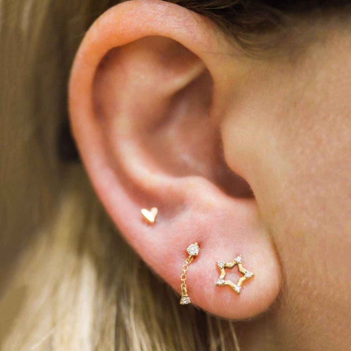 Baby Heart Stud Earrings - Cute & Dainty Gold/Silver Studs for Girls & Toddlers - Perfect for Everyday Wear, Gifts & Special Occasions