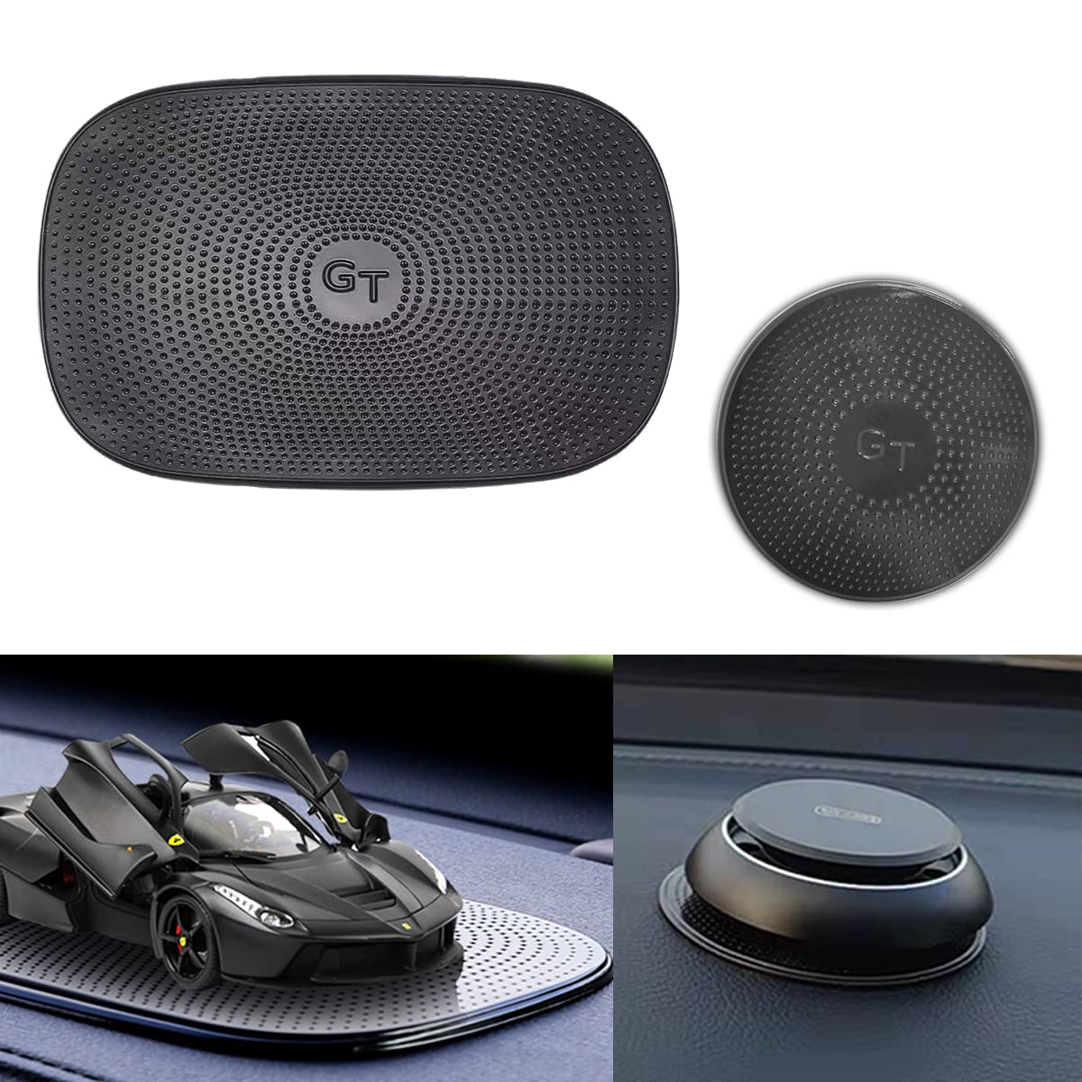 Non-Slip Car Dashboard Pad - Multi-Functional PU Gel Anti-Slip Mat for GPS, HUD, Phones & Sunglasses (3.94