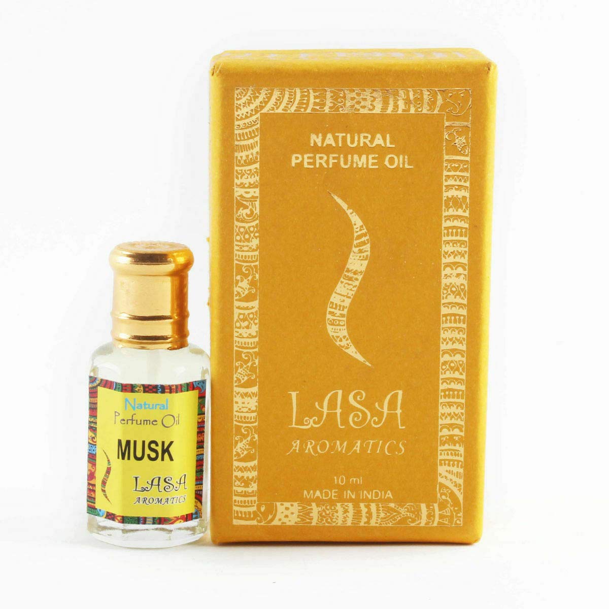 Lasa Aromatic Perfume Oil - 100% Natural Pure Attar for Women & Men - 10ml Roll-On Bottle - Free Shipping USA - Perfect for Daily Wear, Special Occasions & Gift Giving