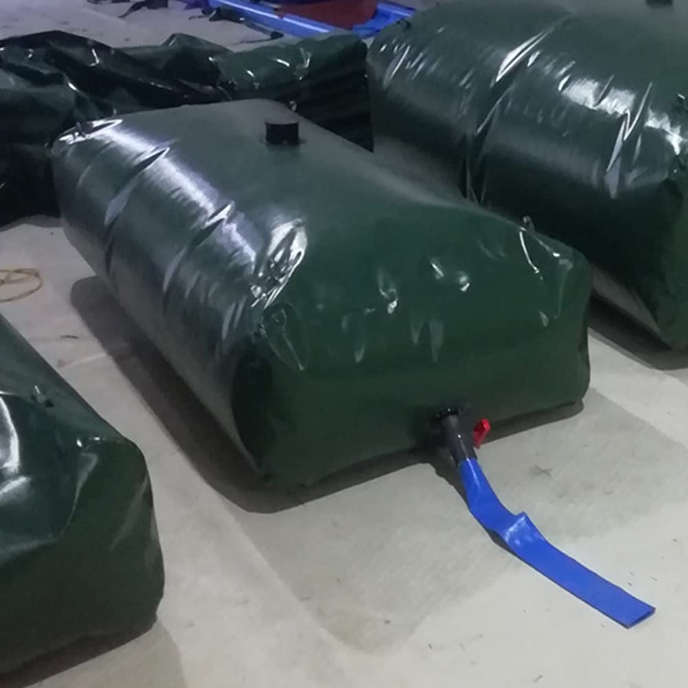 500L Large Collapsible Water Storage Tank - Durable Foldable Agricultural Water Container for Farming, Camping & Emergency Use - Green Portable Water Carrier (1.25x0.8x0.5M)