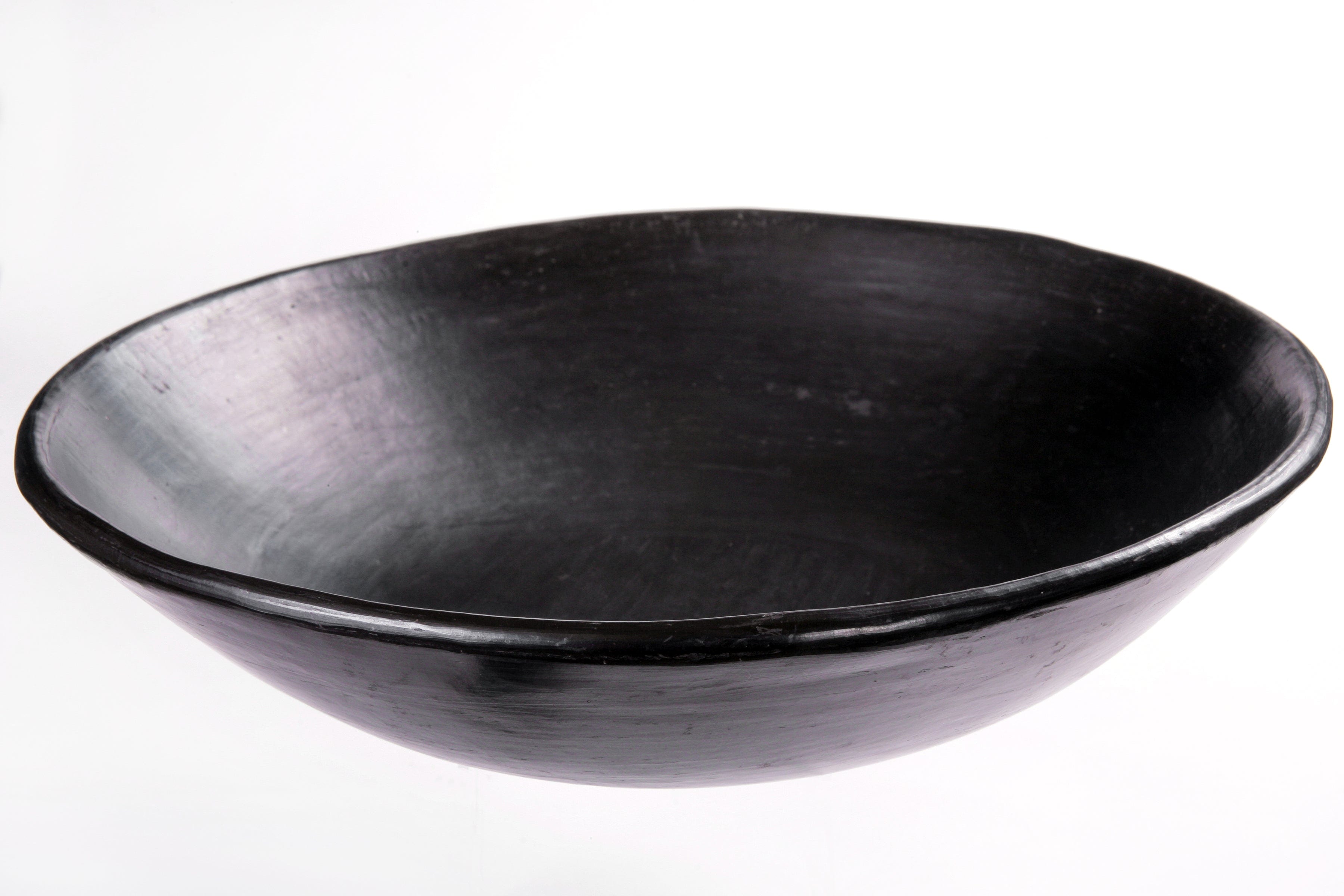 Authentic Chamba X Large Pasta Bowl - Elegant Handmade Black Clay Serving Dish for Pasta, Salads, Fruits | All Natural Colombian Craftsmanship | Perfect for Dining, Entertaining & Kitchen Decor
