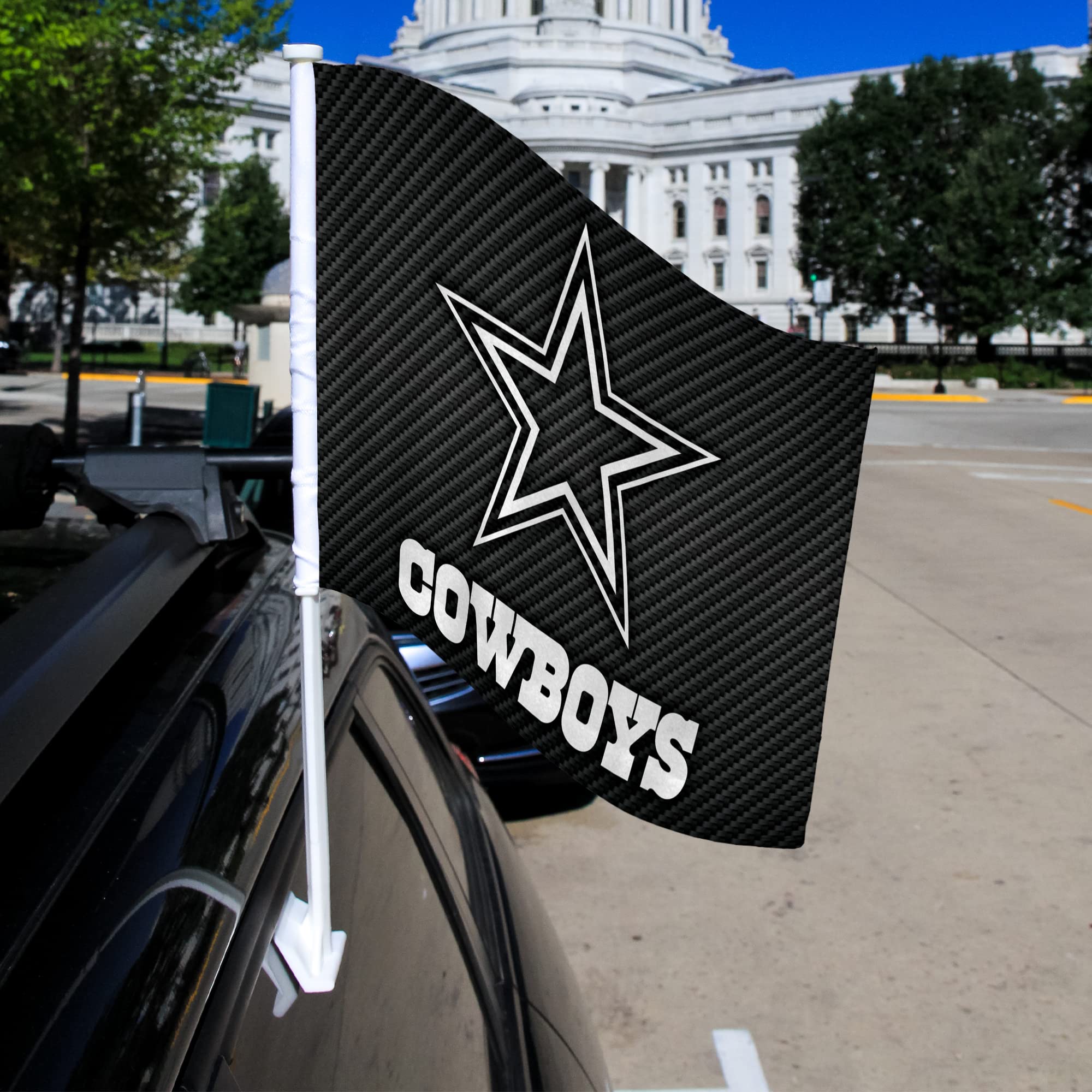 NFL Car Flag - Double Sided Team Logo Car Accessory for Game Day & Tailgating - Show Your Team Spirit While Driving