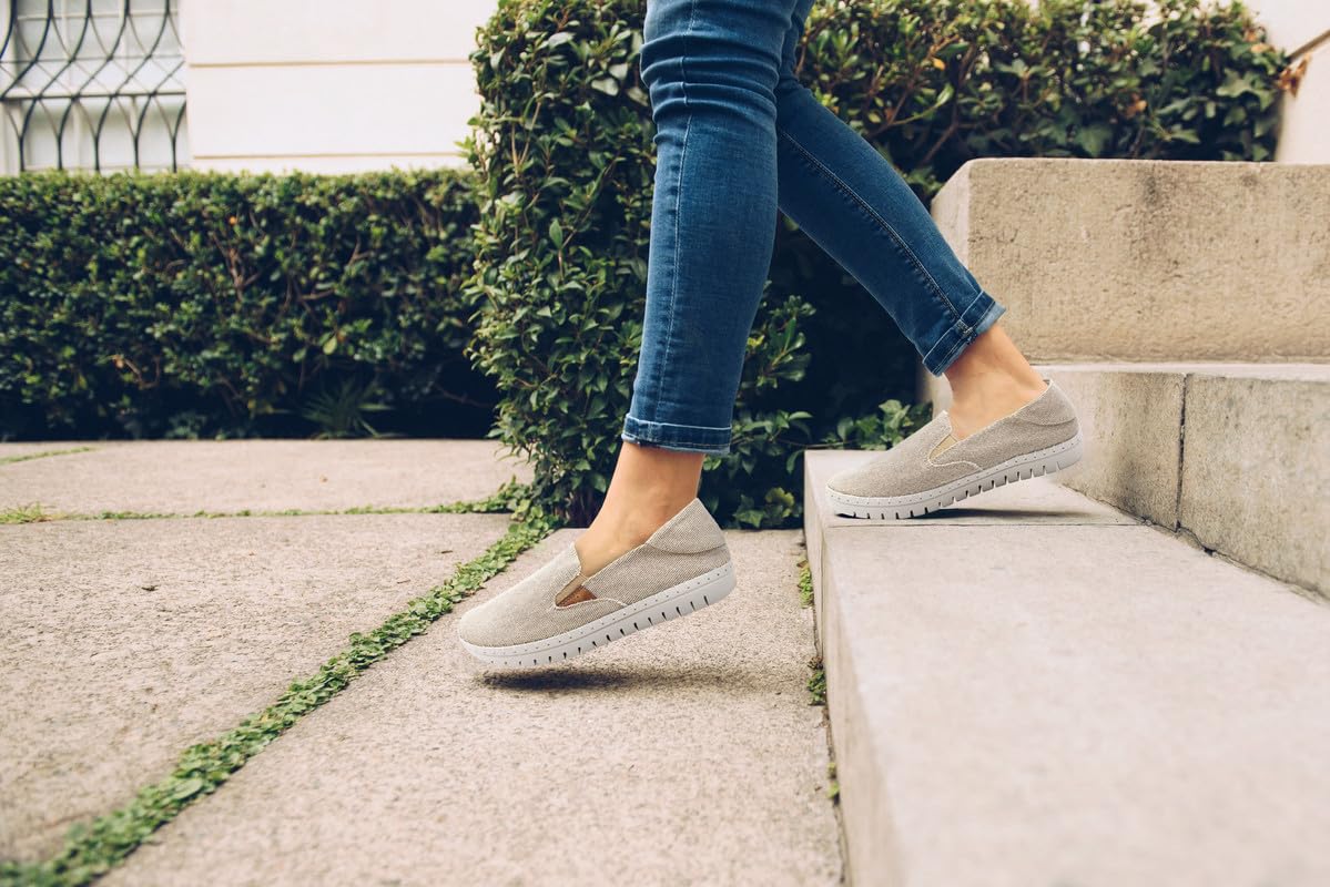 Glolily ELLE Slip-On Women's Orthotic Walking Sneakers - Lightweight Arch Support Casual Shoes for Women | Perfect for Work, Travel & Everyday Comfort