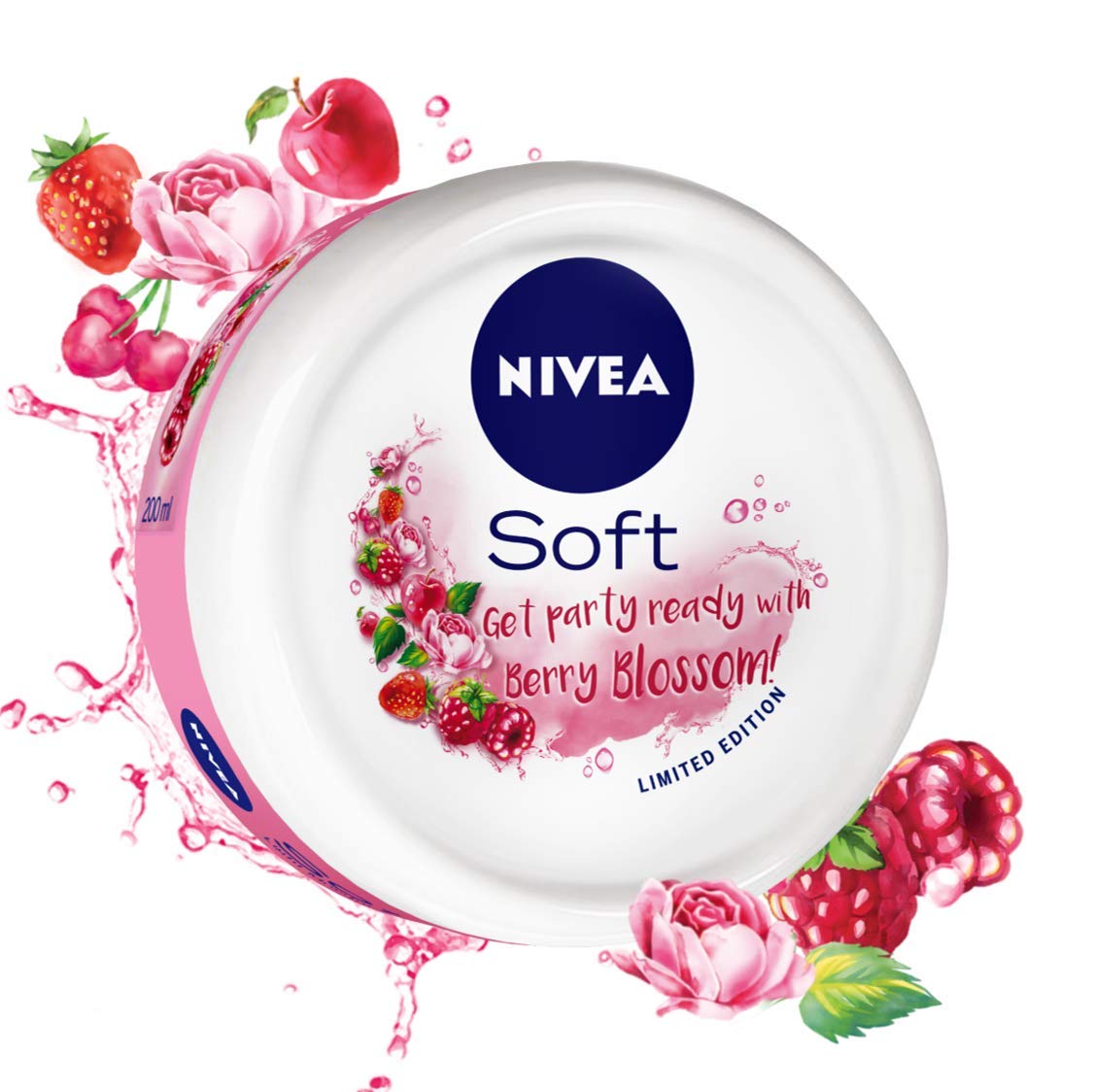 NIVEA Soft Light Moisturizing Cream with Berry Blossom - 100ml Hydrating Face Cream for Dry & Sensitive Skin | NIVEA Milk Delights Rosewater Face Wash for Sensitive Skin - 100ml Gentle Cleanser | Daily Skincare Routine for Soft, Glowing Skin