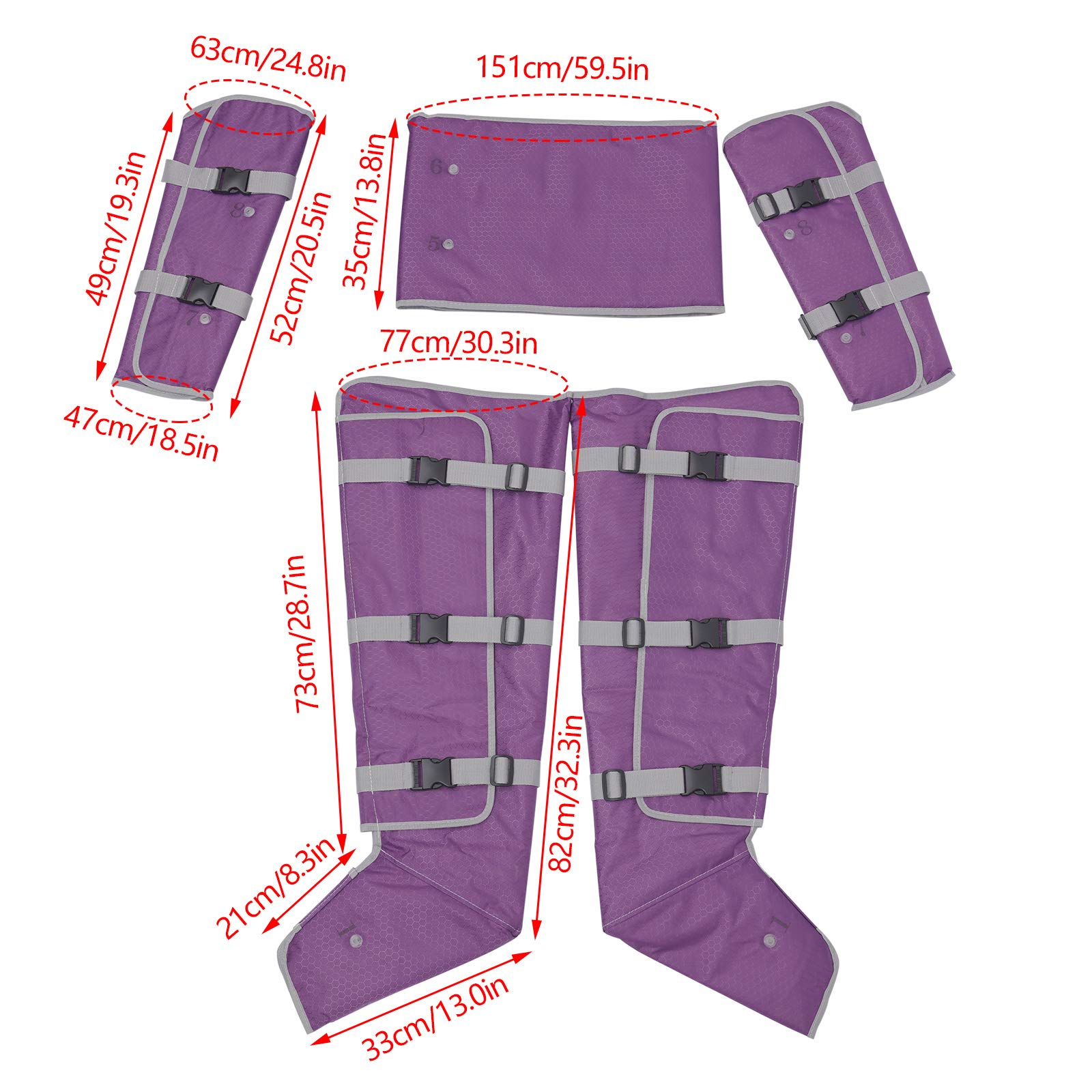 DYRABREST Air Compression Massage Suit for Body Slimming & Cellulite Reduction - Professional Pressotherapy Machine for Home Spa, Post-Workout Recovery, and Beauty Treatments