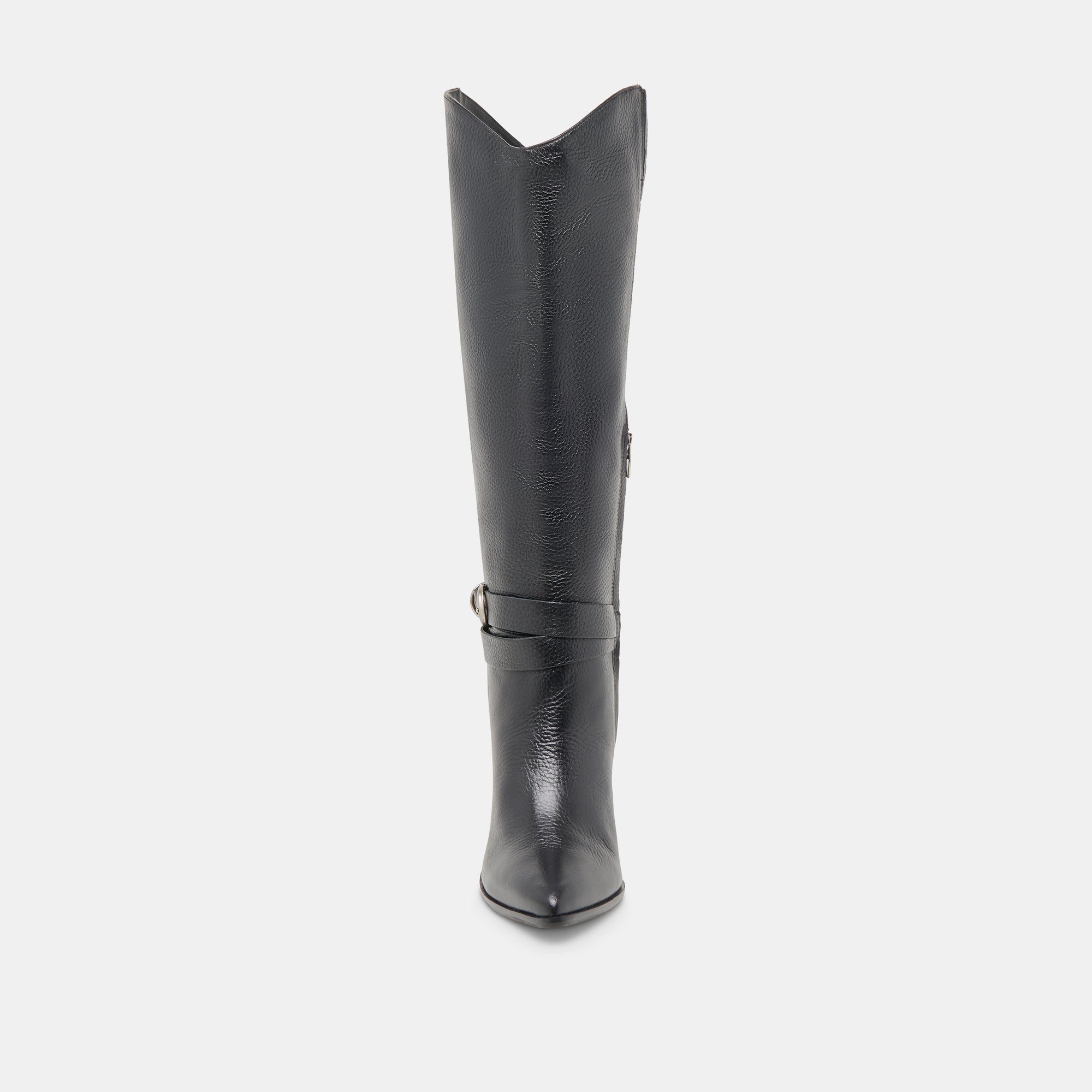 TYRONE Wide Calf Boots for Women - Black Leather Ankle Boots with Comfortable Fit - Perfect for Work, Casual Wear & Outdoor Activities