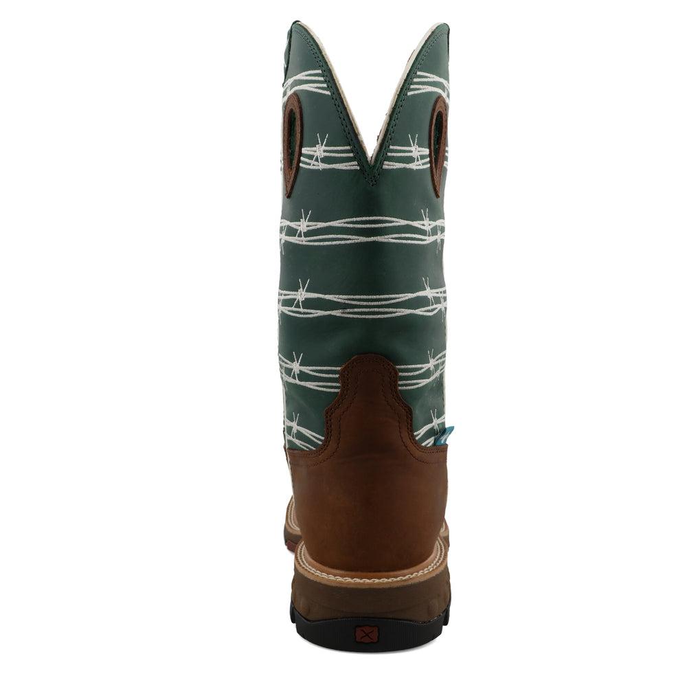 Men's 12 Inch Western Work Boots - Durable Leather Cowboy Boots for Ranch, Construction & Outdoor Work - Comfortable Safety Footwear for Ranchers, Farmers & Laborers