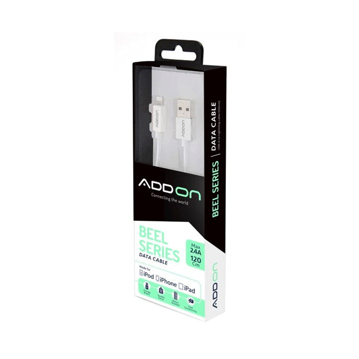 USB A to Lightning Charging Cable 2M/6.6ft - Fast Charging Sync Cord for iPhone iPad - Durable Nylon Braided Black Cable for Home Office Car Travel