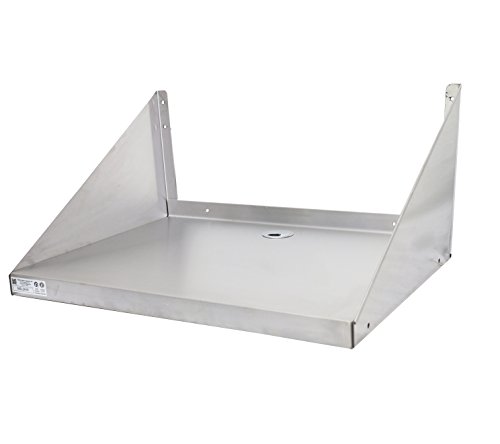 Stainless Steel Microwave Shelf 18x18 Inch - Heavy Duty 100 lb Capacity Wall Mount Shelf for Kitchen - NSF Approved - Perfect for Small Spaces, Apartments & Dorm Rooms