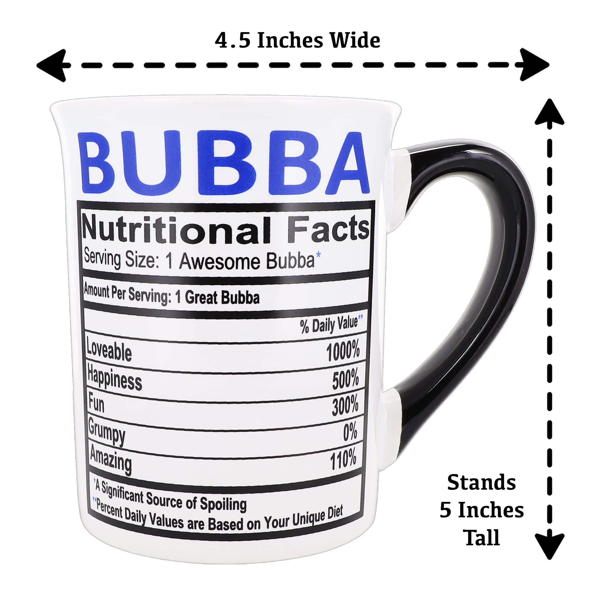 Bubba Cup 16oz Ceramic Coffee Mug - Insulated Travel Mug for Hot & Cold Drinks, Perfect Gift for Men, Dad, Grandpa - Ideal for Home, Office & Outdoor Use