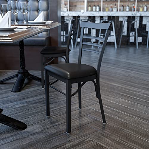 Black Vinyl Seat/Black Metal Frame