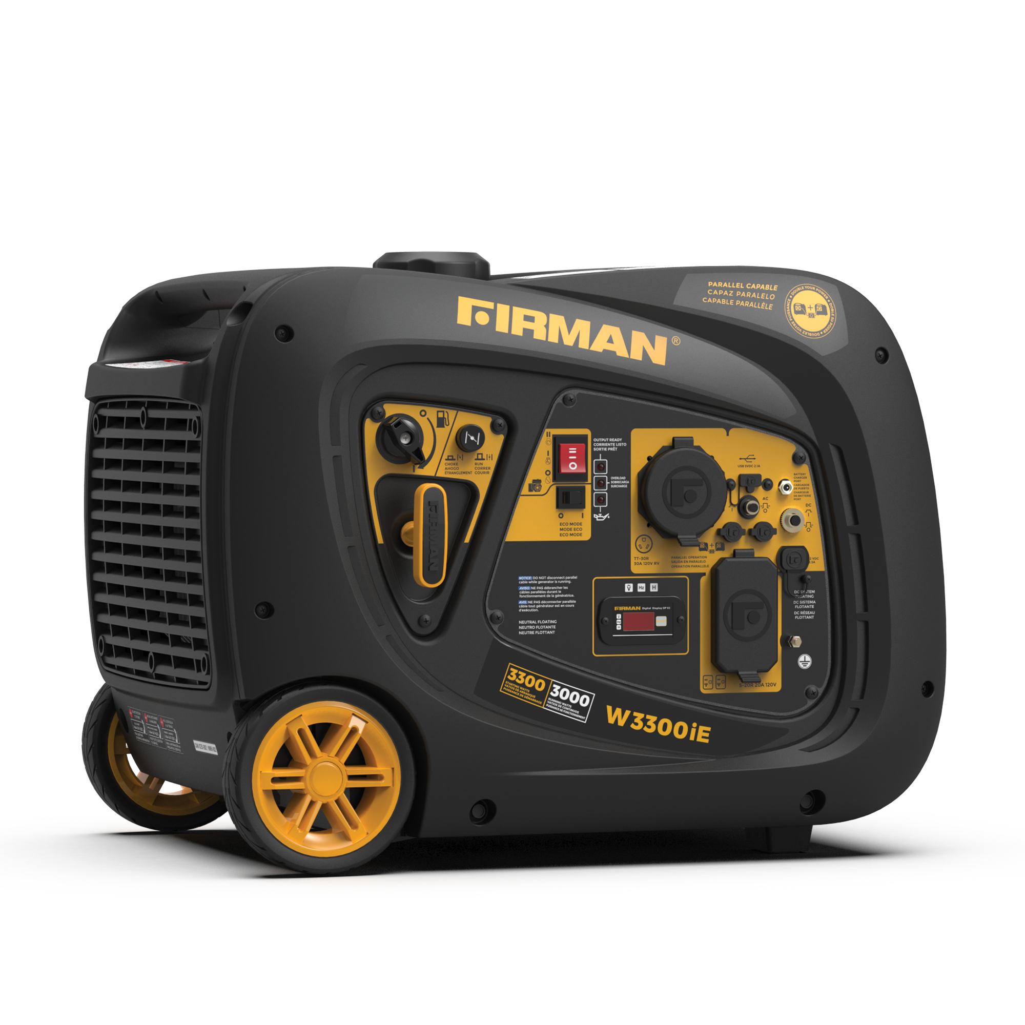 3300W Portable Inverter Generator with Electric Start - Quiet, Reliable Power for Camping, RV Trips & Emergency Backup