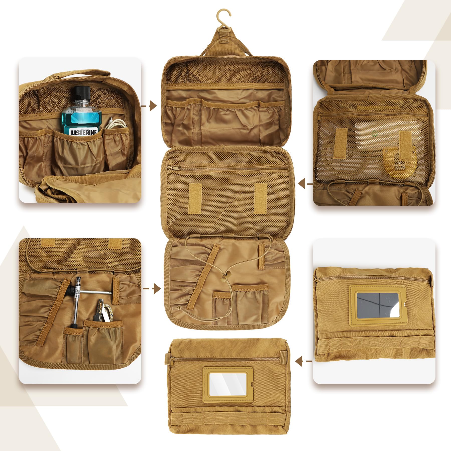 **Premium Hanging Travel Toiletry Bag for Men – Large Capacity Water-Resistant Dopp Kit, Durable Bathroom Organizer & Shaving Bag – Ideal for Gym, Camping, Business Trips & Travel Accessories**