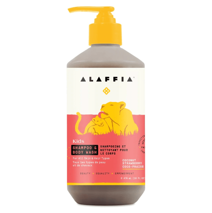 Organic Coconut & Strawberry Shampoo and Body Wash for Women & Men - Hydrating & Nourishing Hair & Skin Care - Perfect for Daily Use, Travel & Gym