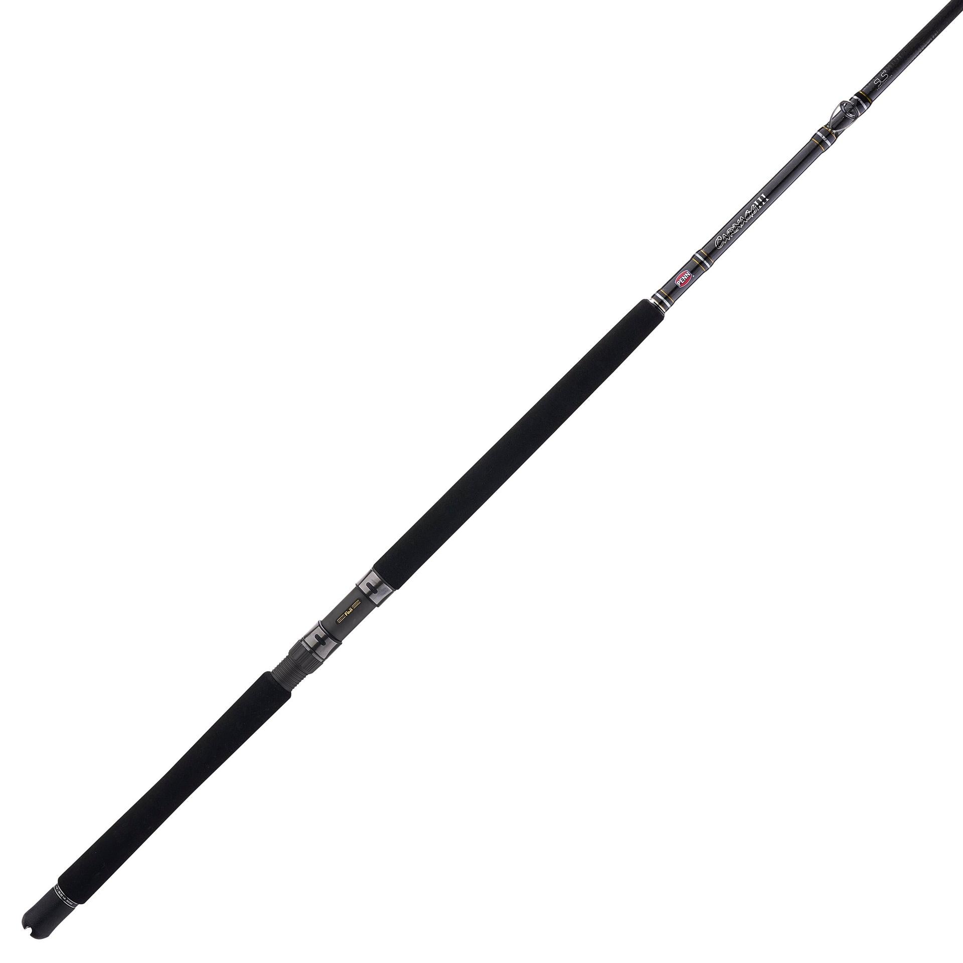 Carnage® III Conventional West Coast Boat Fishing Rod - Saltwater Offshore Trolling & Bottom Fishing for Salmon, Halibut, and Tuna