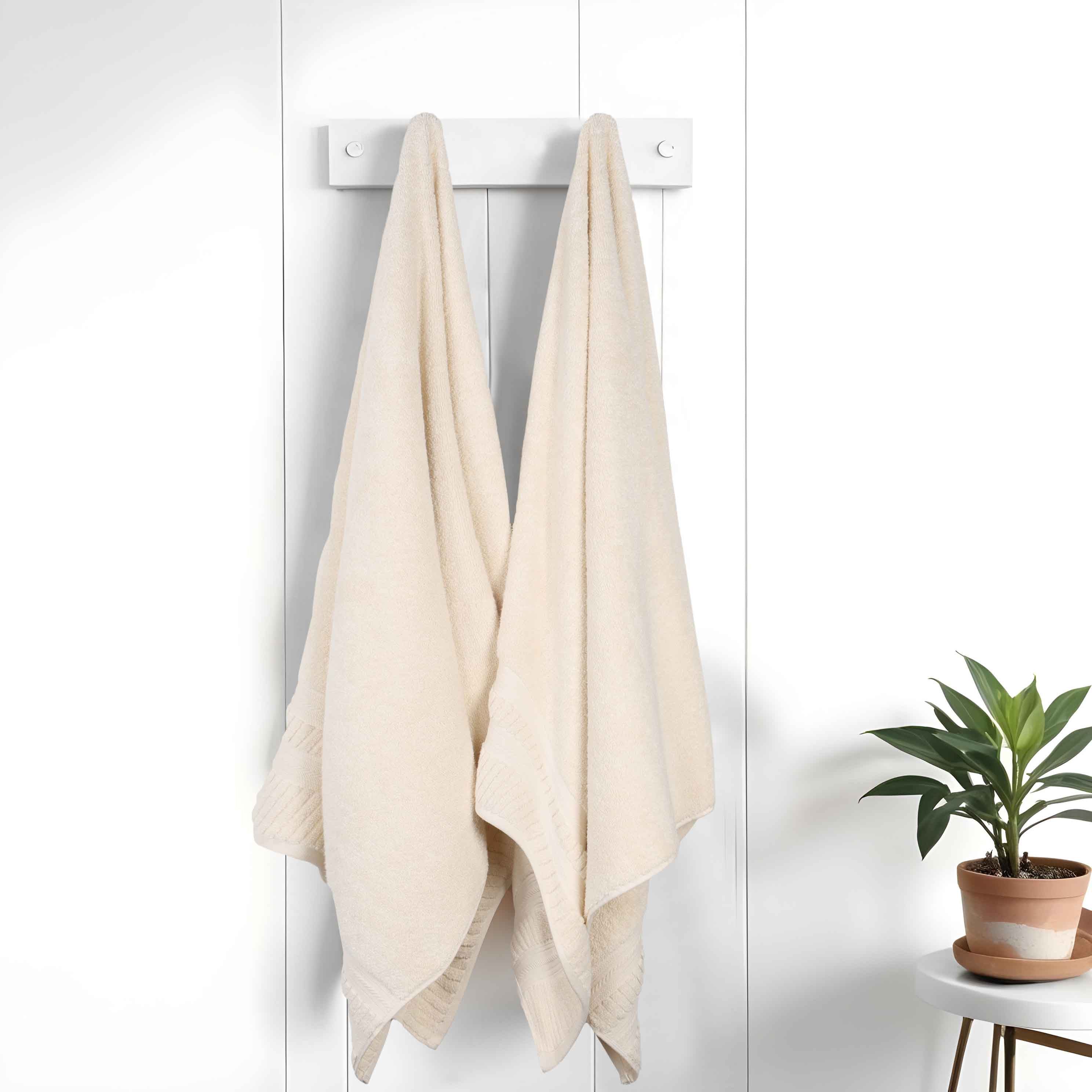 Premium Venice Zero Twist Cotton Bath Towels - Ultra Absorbent, Medium Weight, Set of 2 - Luxury Spa & Bathroom Essentials for Softness & Quick Drying