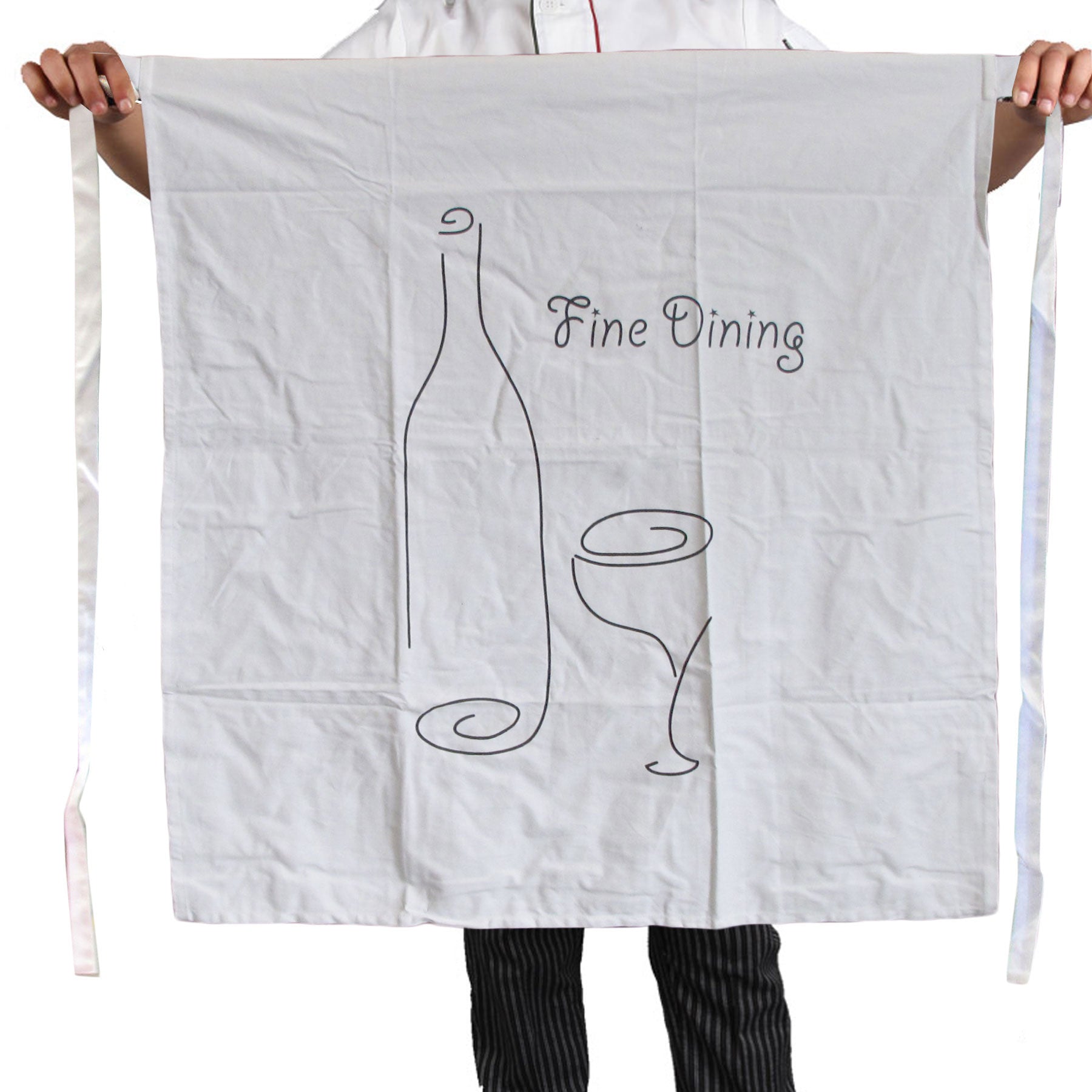 Premium 100% Cotton Master Chef Half Apron - Heavy Duty Kitchen Apron for Professional Cooking & Fine Dining - Ideal for Chefs, Bartenders & Home Cooks