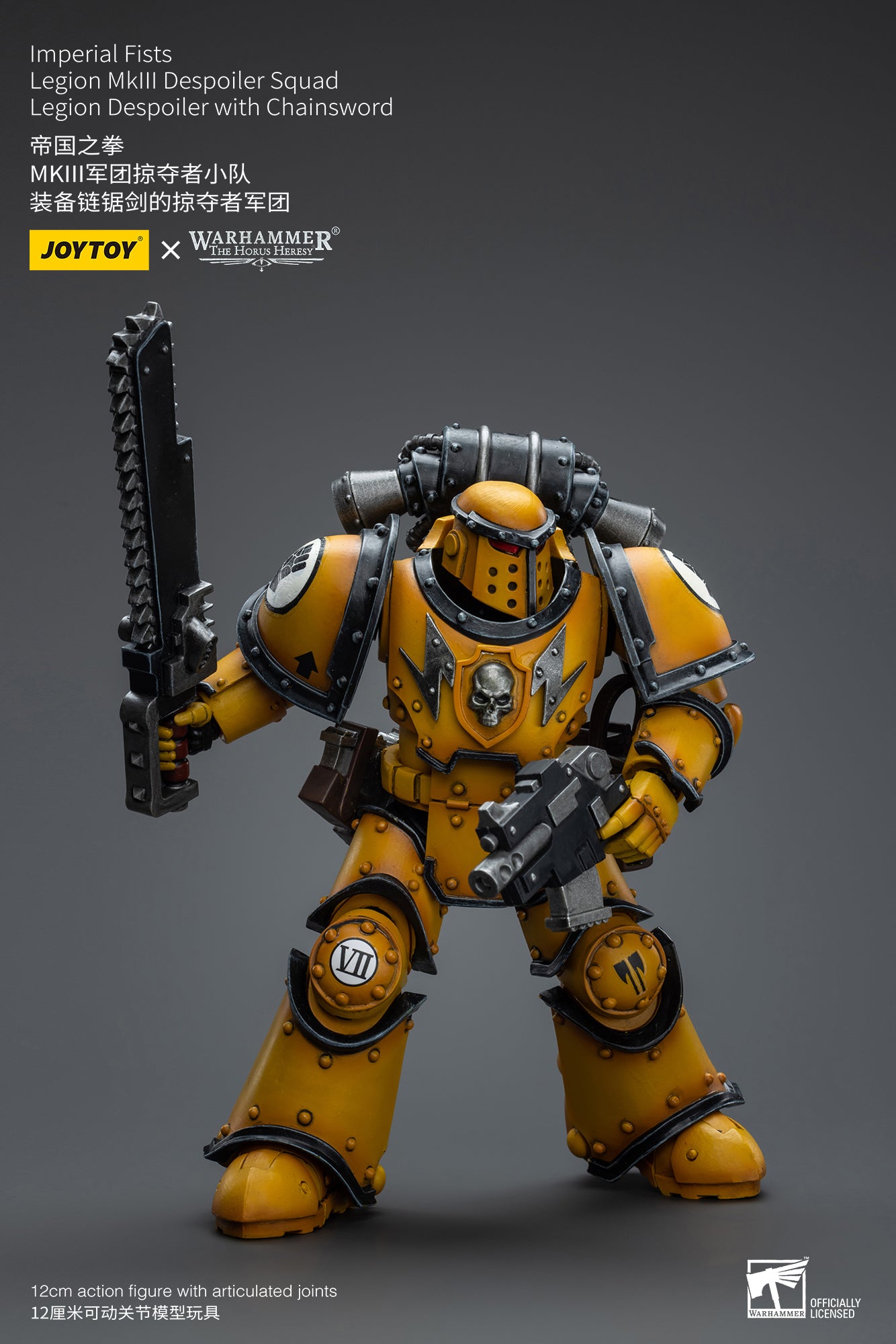 JOYTOY 1/18 Warhammer The Horus Heresy Imperial Fists Legion MkIII Despoiler Squad Action Figure - Collectible Miniature for Tabletop Gaming & Display