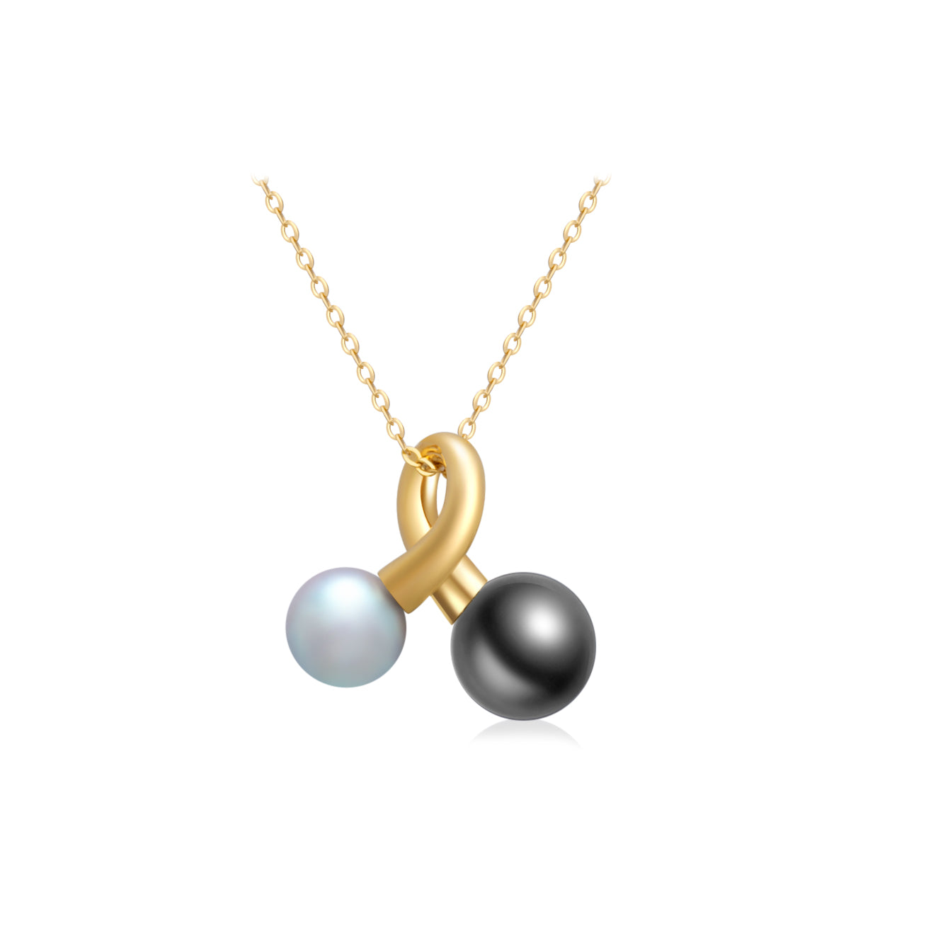18K Solid Gold Tahitian & Madama Pearl Necklace KN00148 | Elegant Women's Jewelry Gift for Wedding, Anniversary & Special Occasions