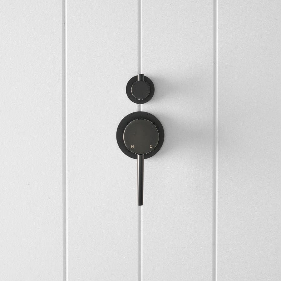 Premium Matte Black Shower Diverter and Mixer Valve - Perfect for Bathroom Renovations and Modern Home Upgrades