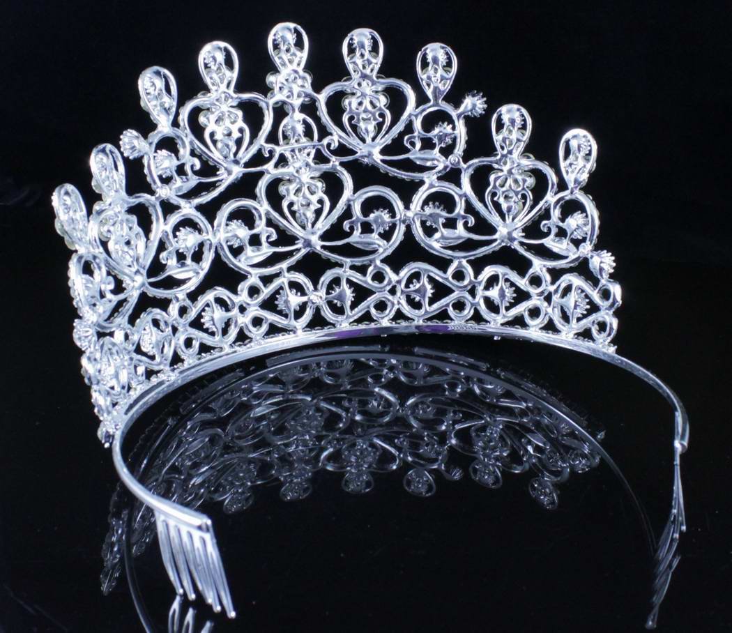 Stunning Clear Austrian Crystal Rhinestone Tiara Crown with Hair Combs - Gold or Silver (Silver with Combs) | Bridal Wedding, Birthday Party, Prom, Beauty Pageant Accessory