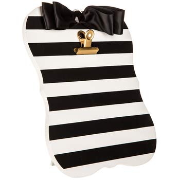 Black and White Striped Clipboard - A4 Size Office Organizer for Notes, Documents, and Paperwork | Perfect for Teachers, Students, and Office Professionals | Durable and Stylish Desk Accessory