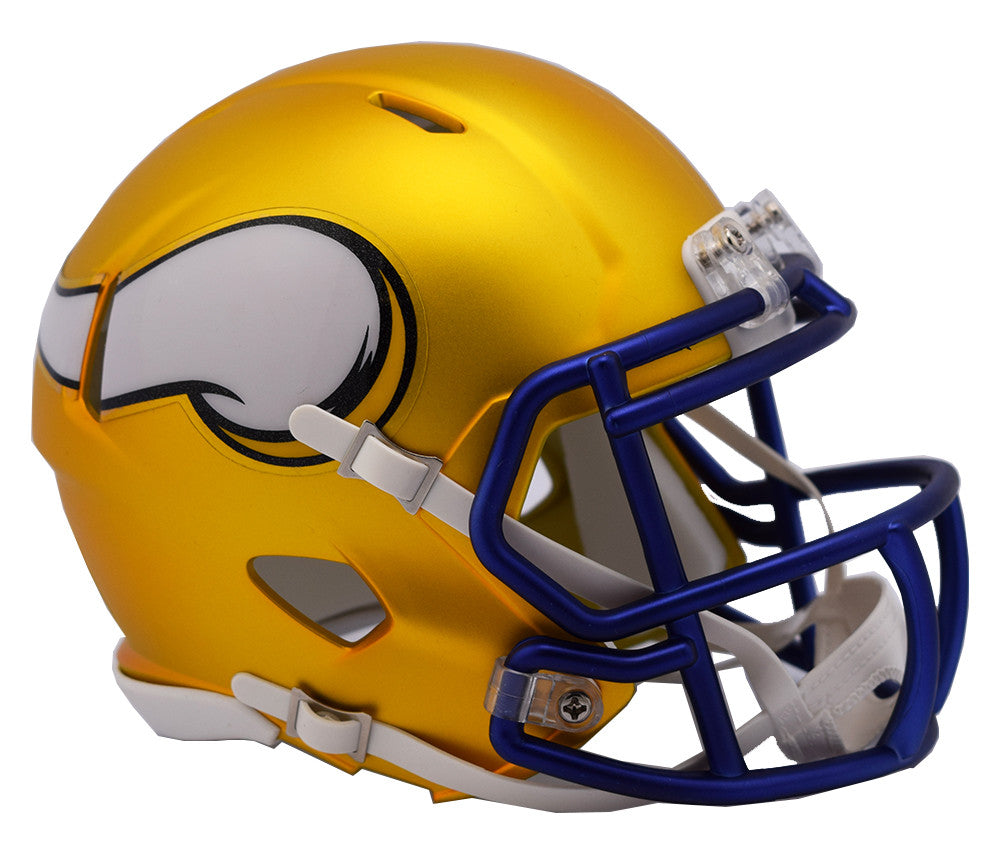 Minnesota Vikings Blaze Speed Mini Helmet - Collectible NFL Replica for Fans, Display & Gifting - Perfect for Game Day, Sports Memorabilia & Vikings Merchandise Collection