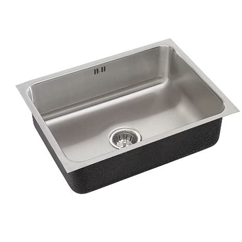 Premium Single Bowl Undermount Kitchen Sink - Brushed Stainless Steel 18 Gauge, Rust-Resistant & Durable for Modern Homes (Perfect for Food Prep, Dishwashing & Contemporary Kitchen Designs)