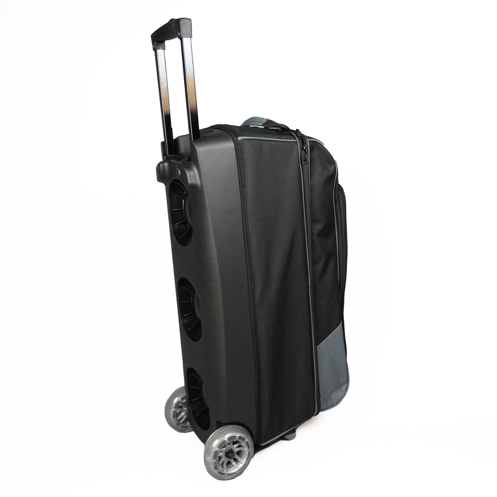 ELITE Basic Triple Roller Black Bowling Bag - 3 Ball Capacity with Shoe Compartment (Fits 2 Pairs Size 15) | Durable & Air Travel-Friendly | Perfect for Bowling Tournaments, League Play & Practice Sessions