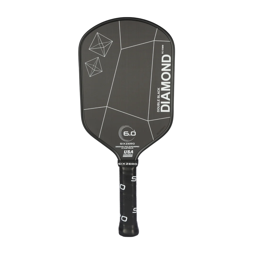 Six Zero Double Black Diamond Control 15mm Elongated Pickleball paddle
